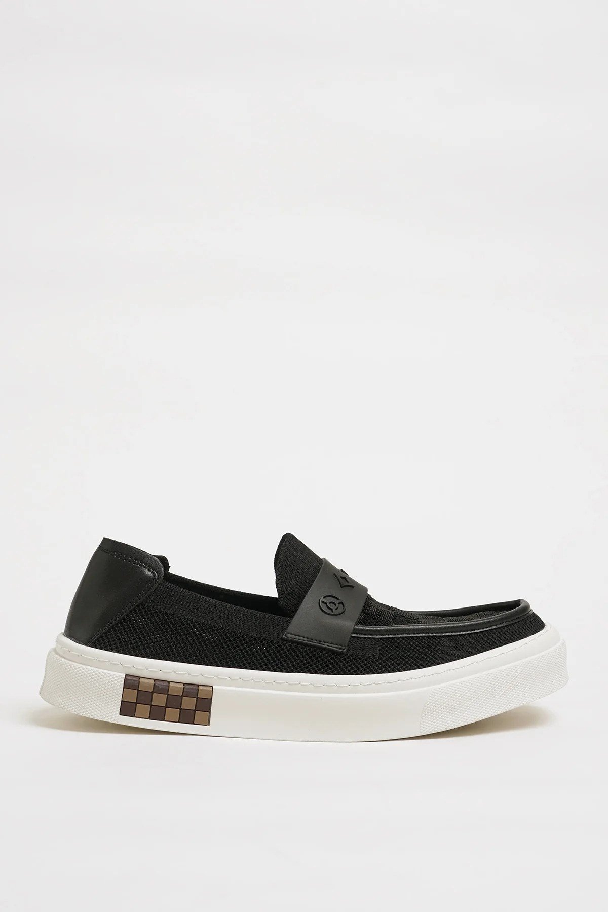 Luis Model Hakiki Örme Triko Kumaş İthal Taban Sneaker Ayakkabı - SİYAH