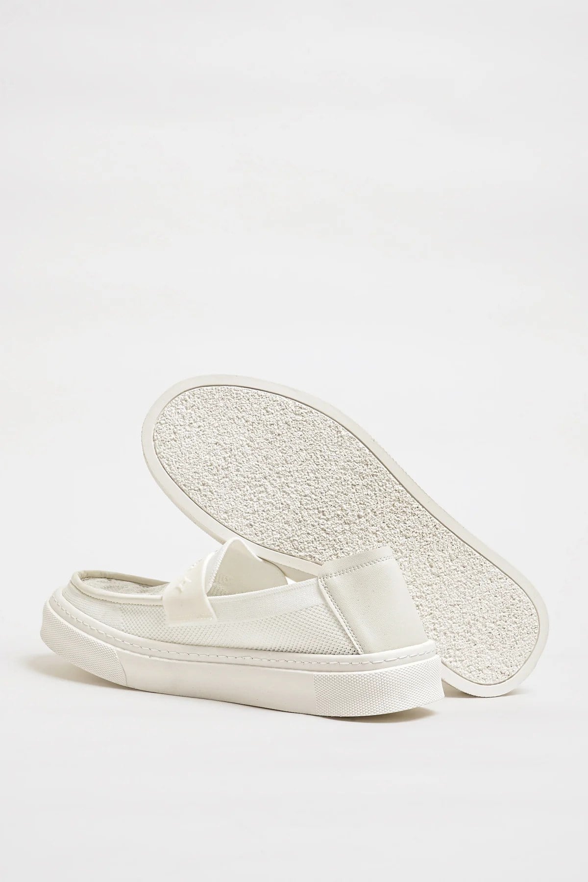 Luis Model Hakiki Örme Triko Kumaş İthal Taban Sneaker Ayakkabı - BEYAZ