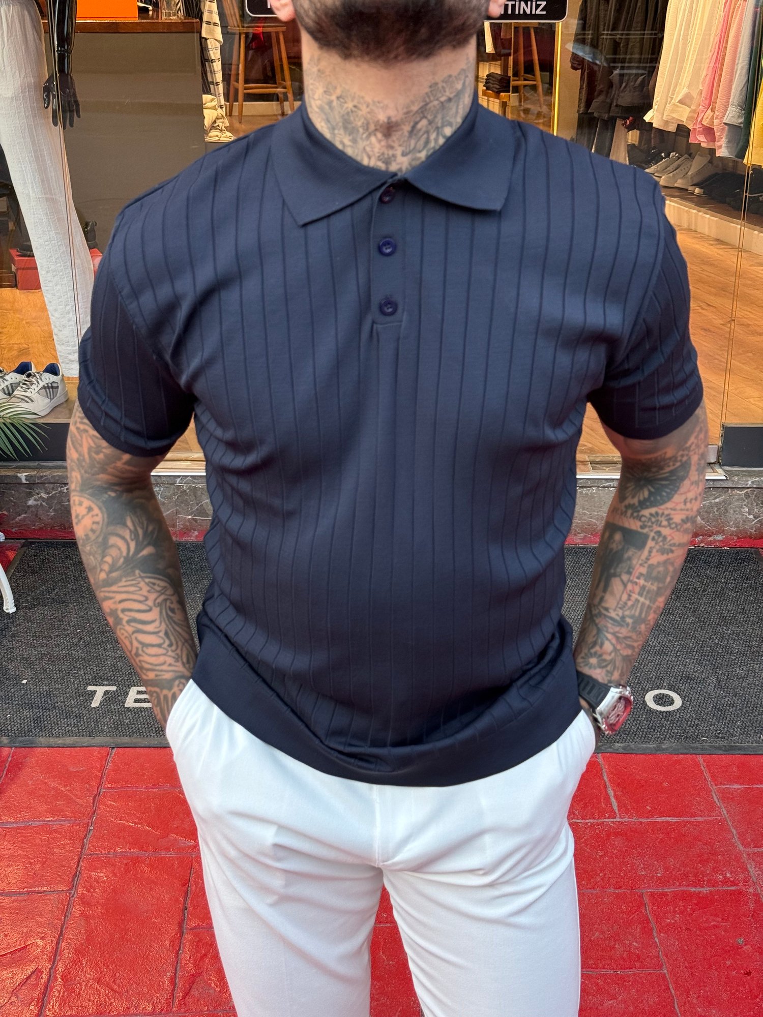 Luxury Lacivert Polo Yaka