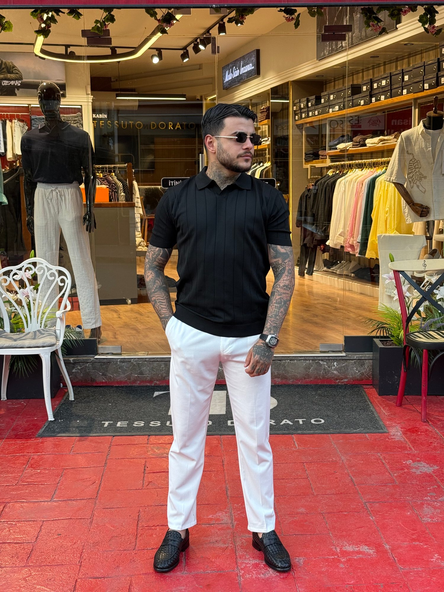 Luxury Siyah Polo Yaka