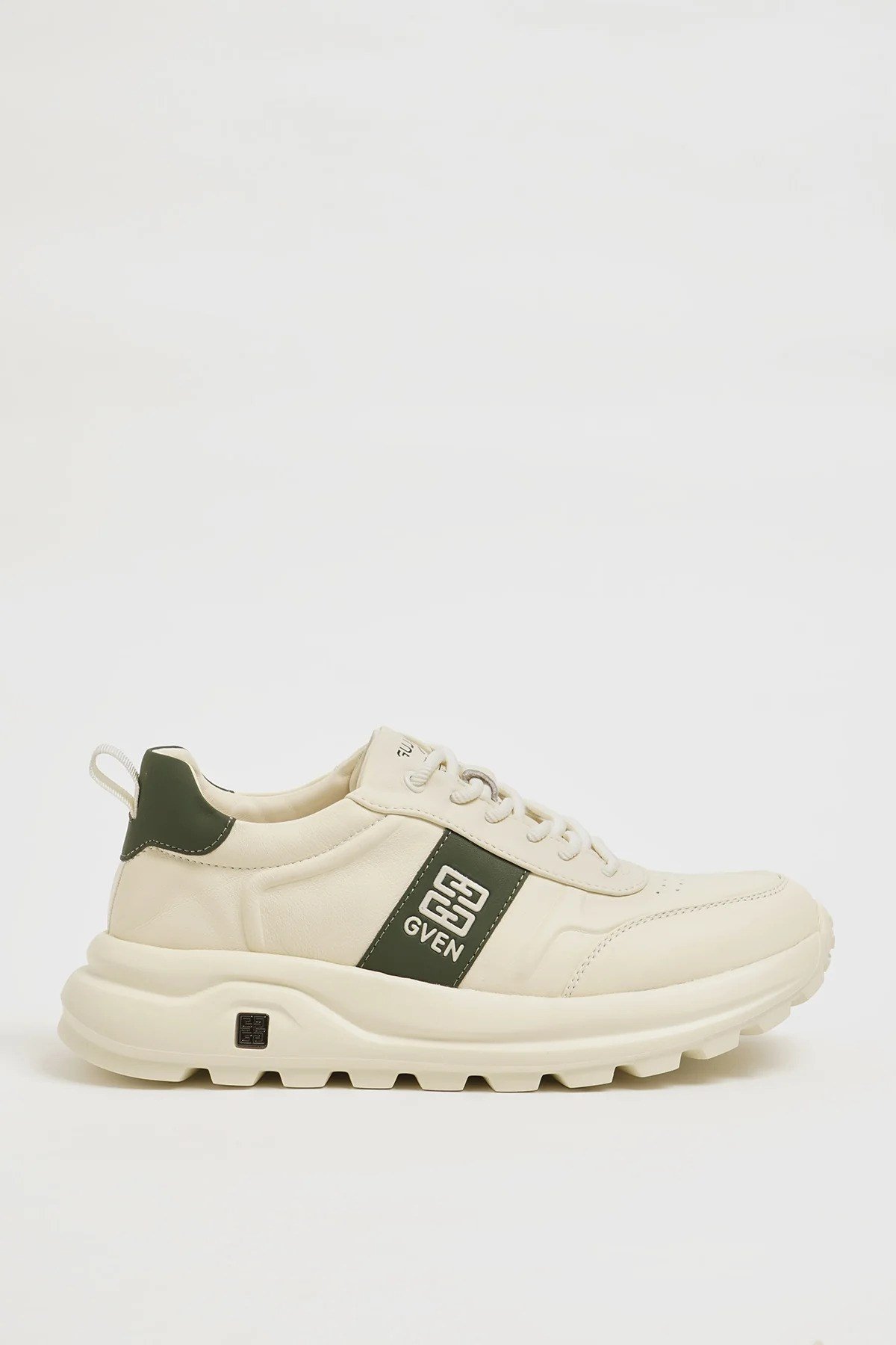 Milton Model İthal Taban Kombinasyonlu Deri Sneaker Ayakkabı - BEYAZ