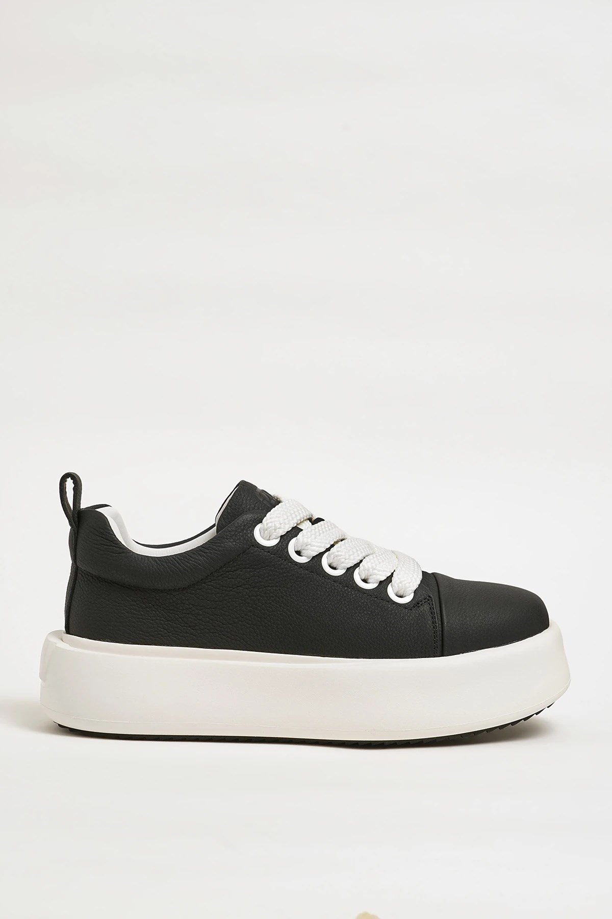 Night Model Hakiki Natural Deri İthal Taban Sneaker Ayakkabı - SİYAH