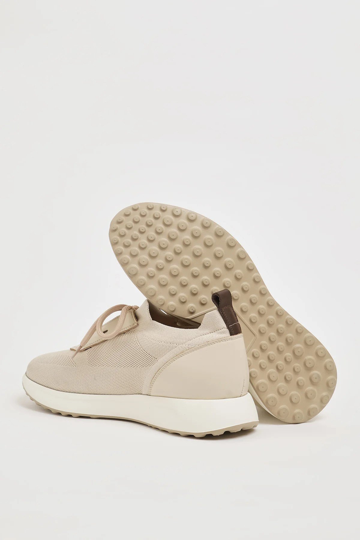 Omega Model Örme Triko Kumaş Eva Taban Sneaker Ayakkabı - BEJ