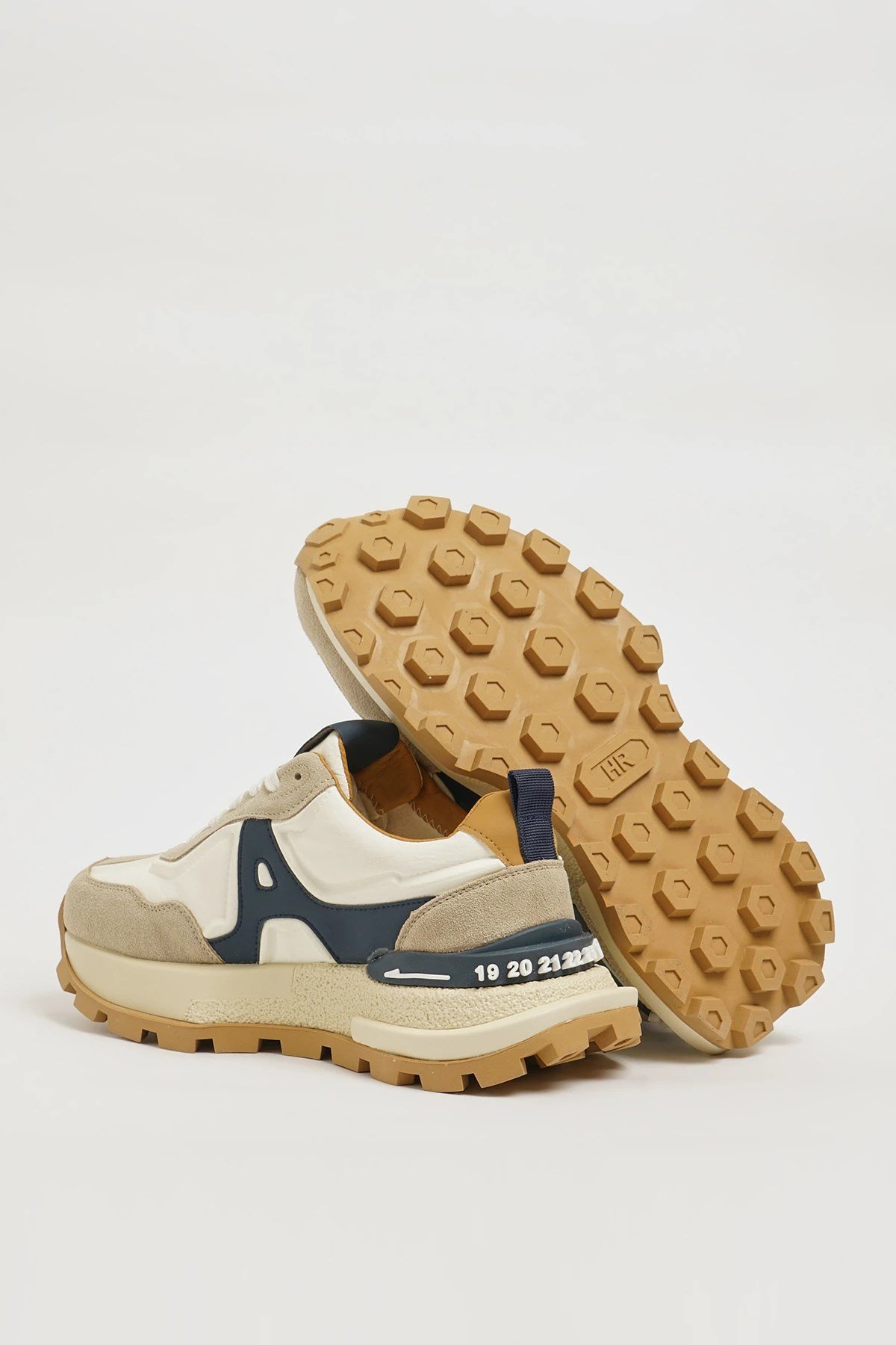 Oswin Model İthal Taban Kombinasyonlu Deri Sneaker Ayakkabı - BEYAZ