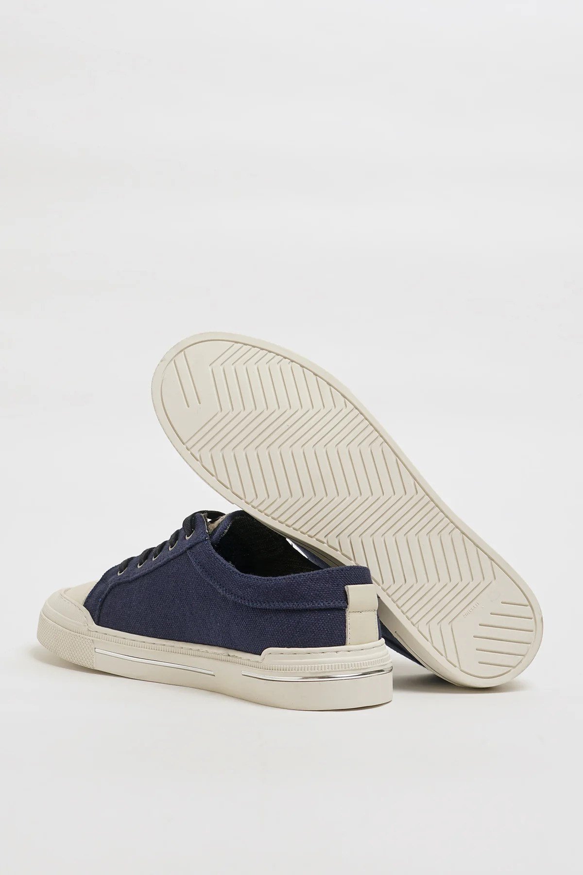 Ozzy Model Keten Kumaş Eva Taban Sneaker Ayakkabı - LACİVERT