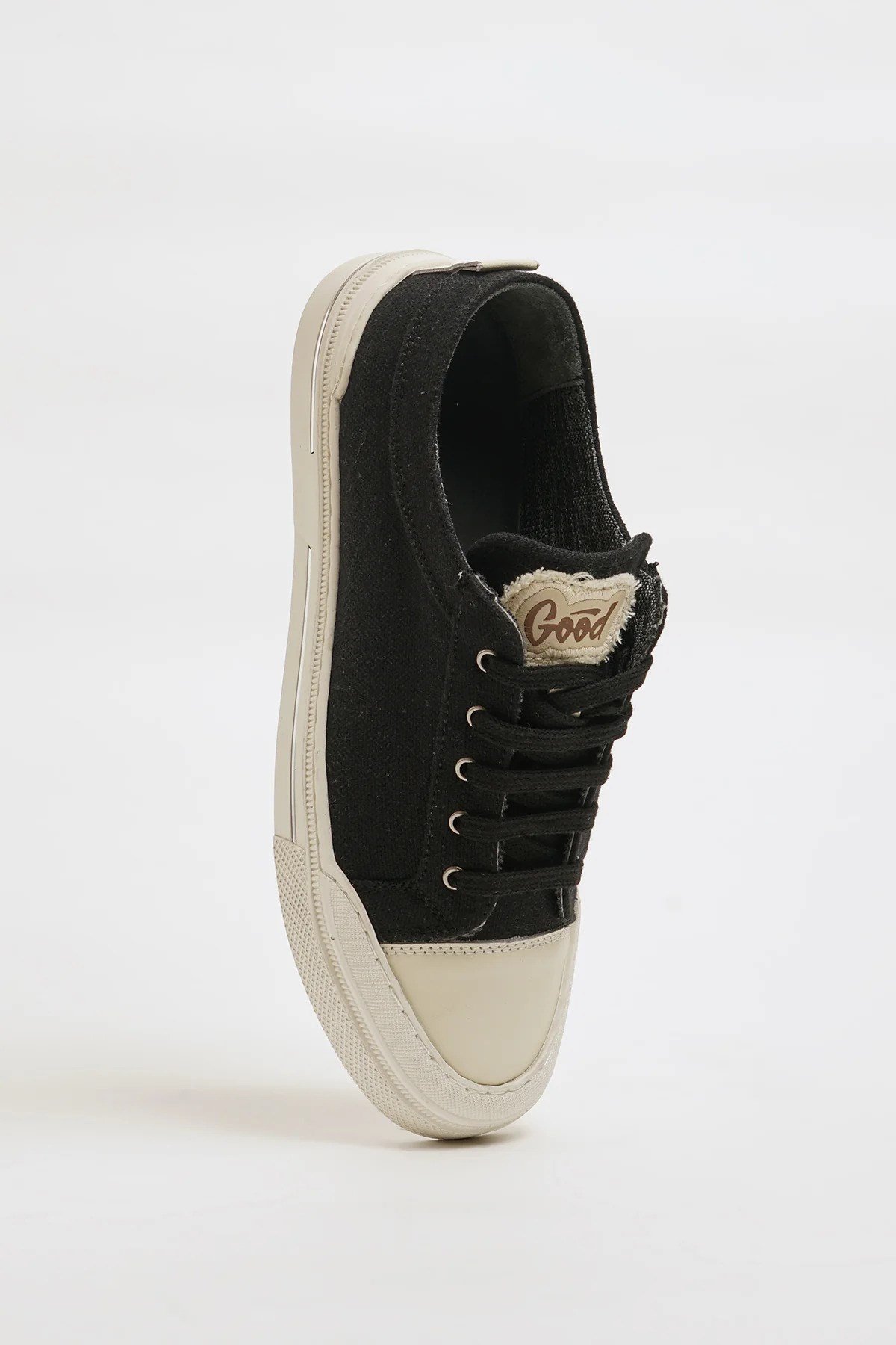 Ozzy Model Keten Kumaş Eva Taban Sneaker Ayakkabı - SİYAH