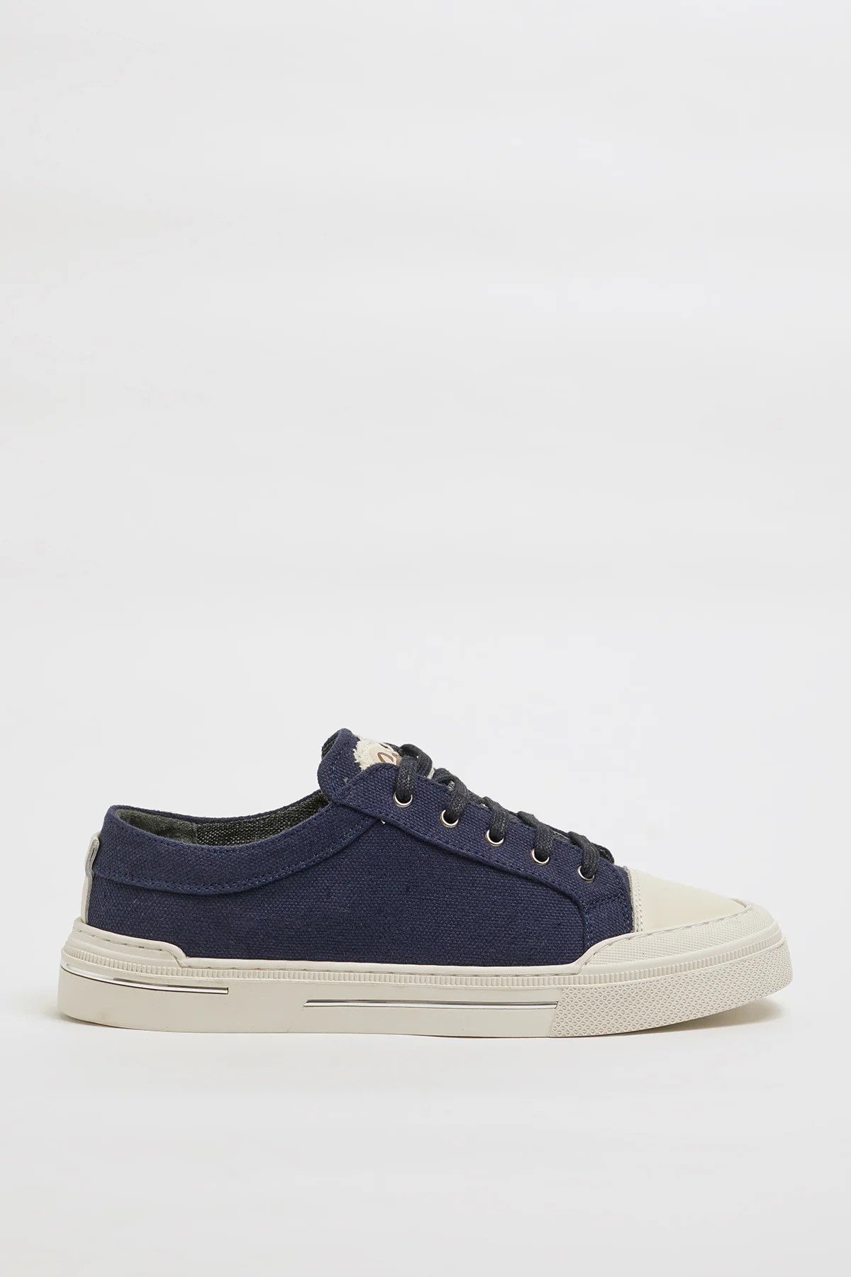 Ozzy Model Keten Kumaş Eva Taban Sneaker Ayakkabı - LACİVERT