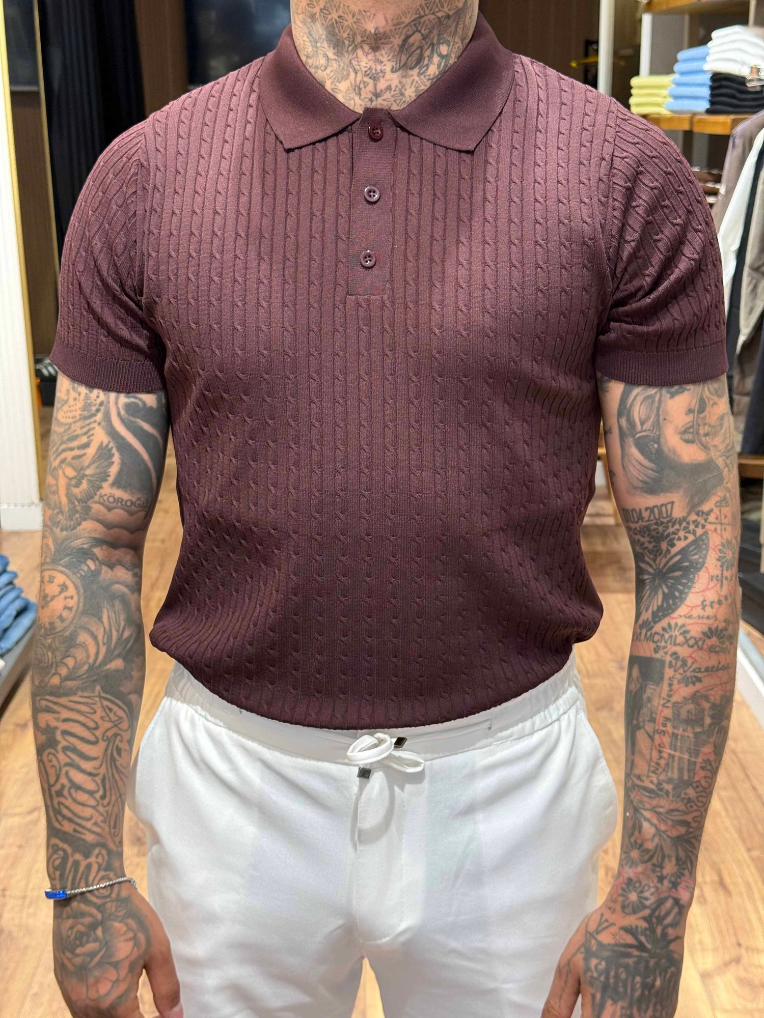 Polo Yaka Örgü Triko