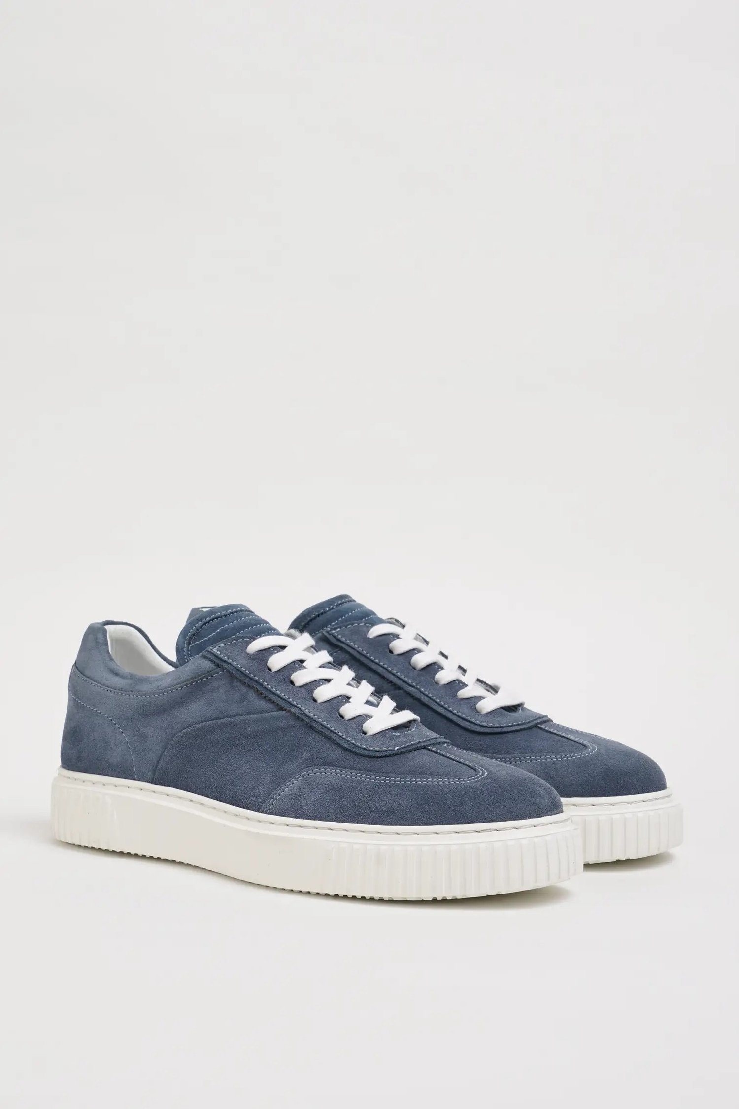 Ramus Model Kombinasyonlu Deri Eva Taban Sneaker Ayakkabı - MAVİ