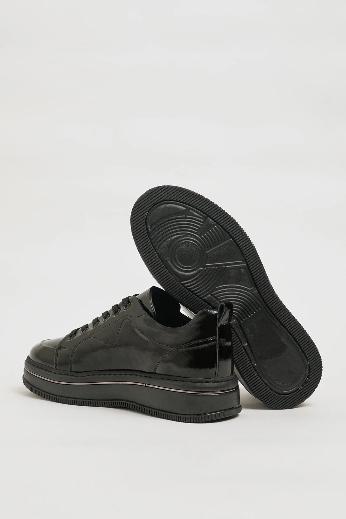 Samuel Model İthal Taban Hakiki Deri Sneaker Ayakkabı - SİYAH