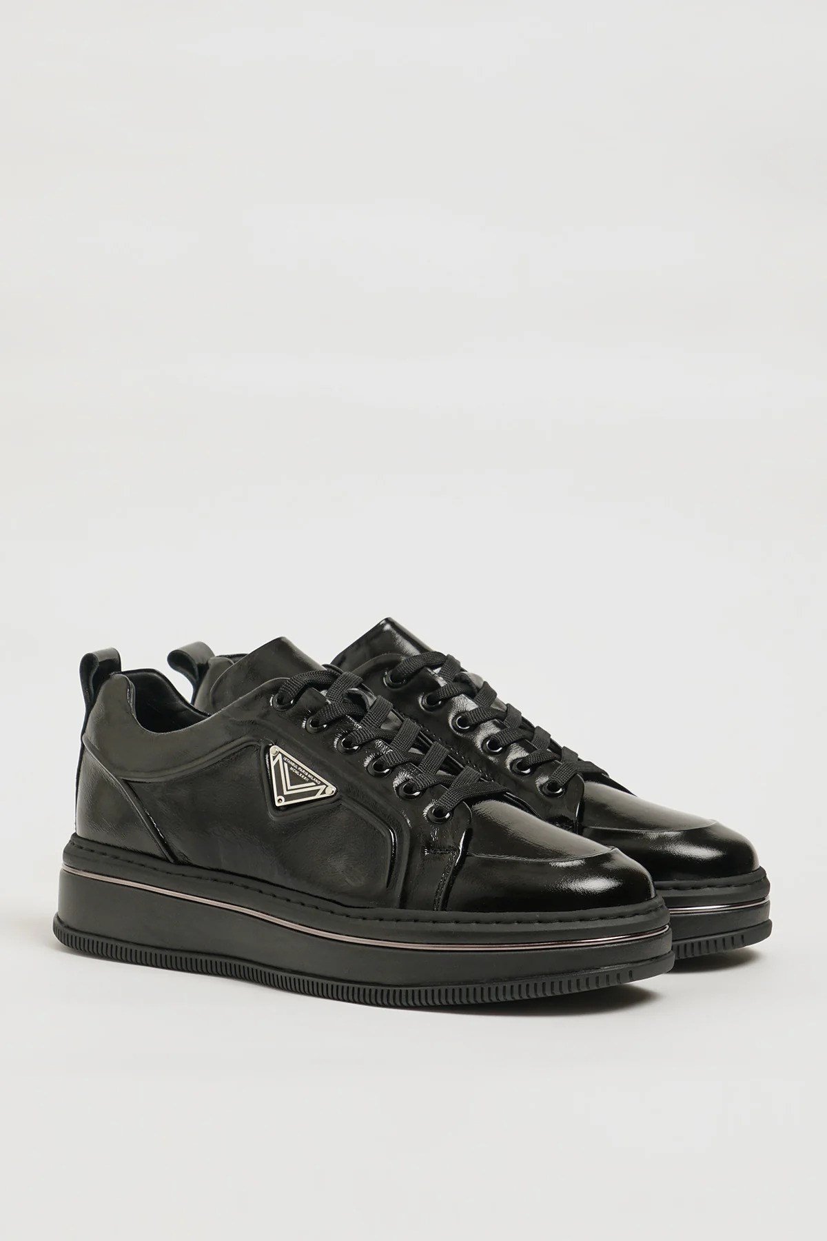 Samuel Model İthal Taban Hakiki Deri Sneaker Ayakkabı - SİYAH