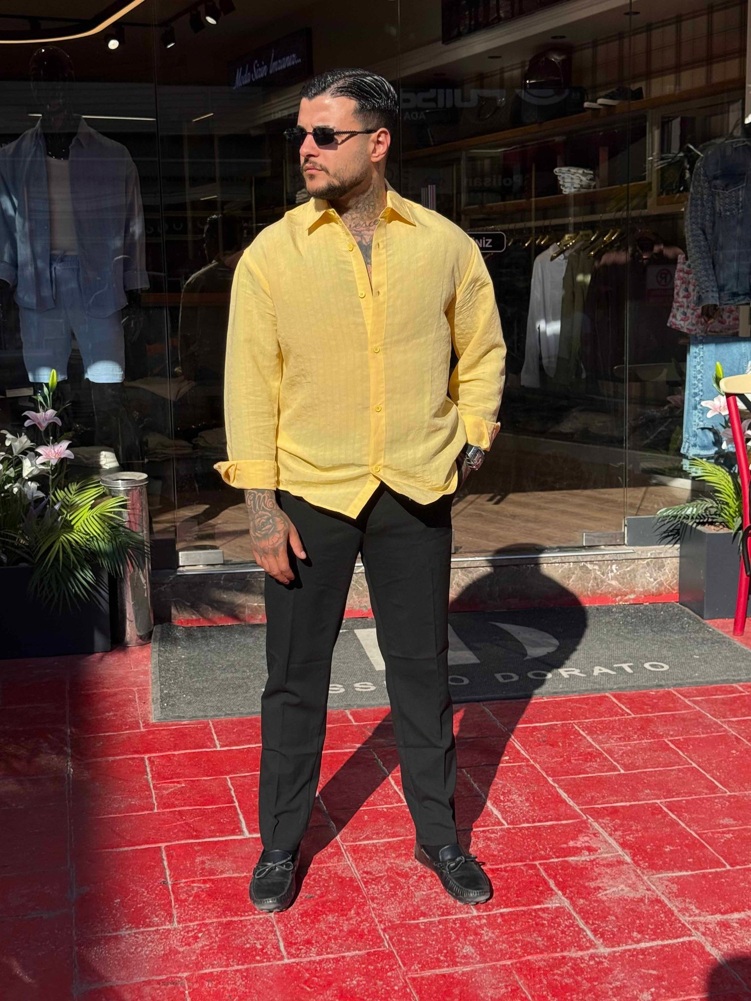 Sarı Çizgili Gömlek