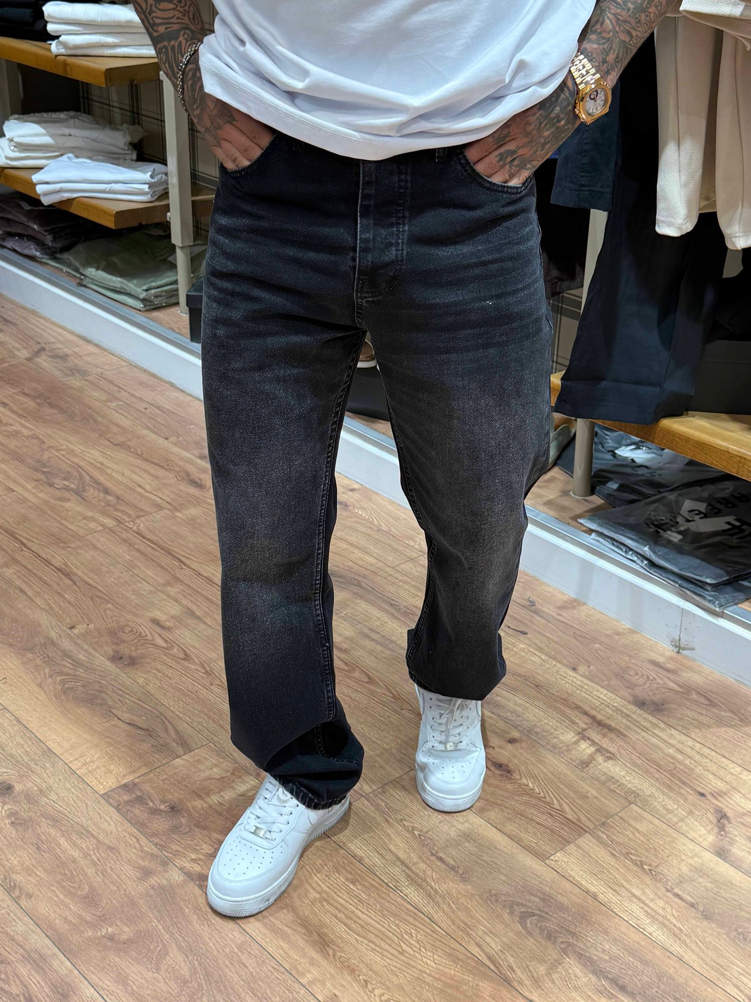 Siyah Baggy Jean