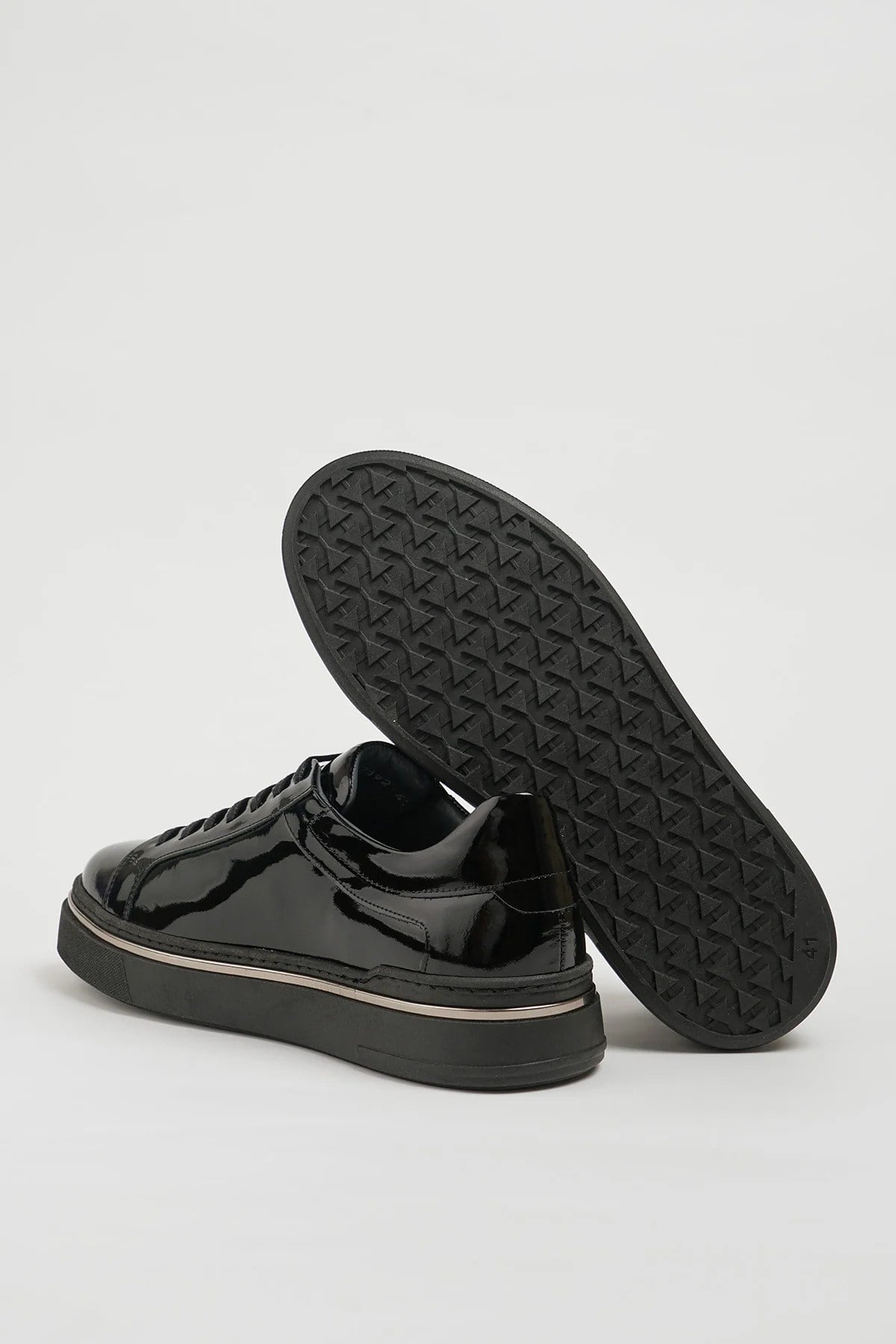 Titanik Model Hakiki Natural Deri İthal Taban Sneaker Ayakkabı - SİYAH