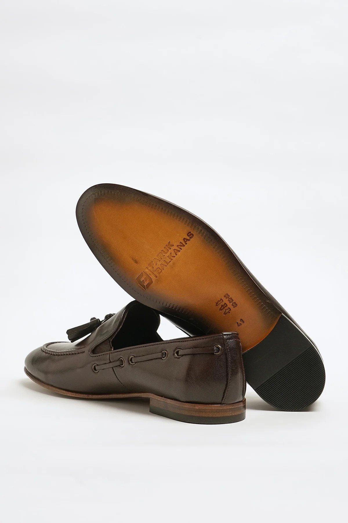 Tokyo Model Hakiki Natural Deri Kösele Taban Loafer Ayakkabı - KAHVERENGİ
