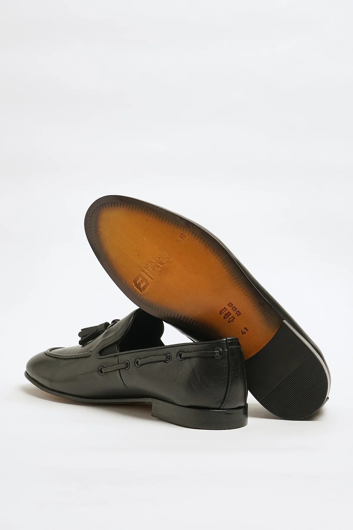 Tokyo Model Hakiki Natural Deri Kösele Taban Loafer Ayakkabı - SİYAH