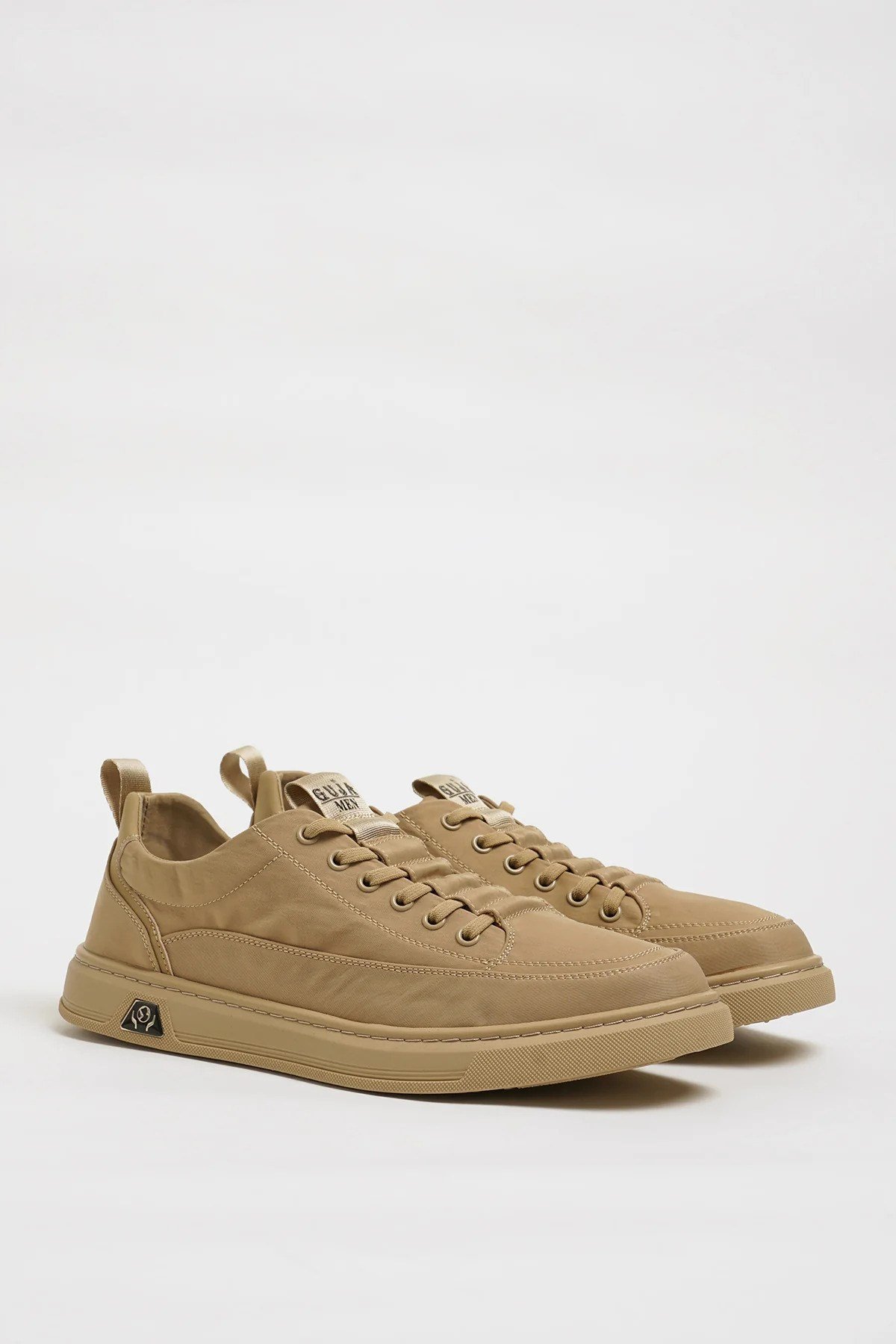Tom Model Hakiki Örme Kumaş İthal Taban Sneaker Ayakkabı - BEJ