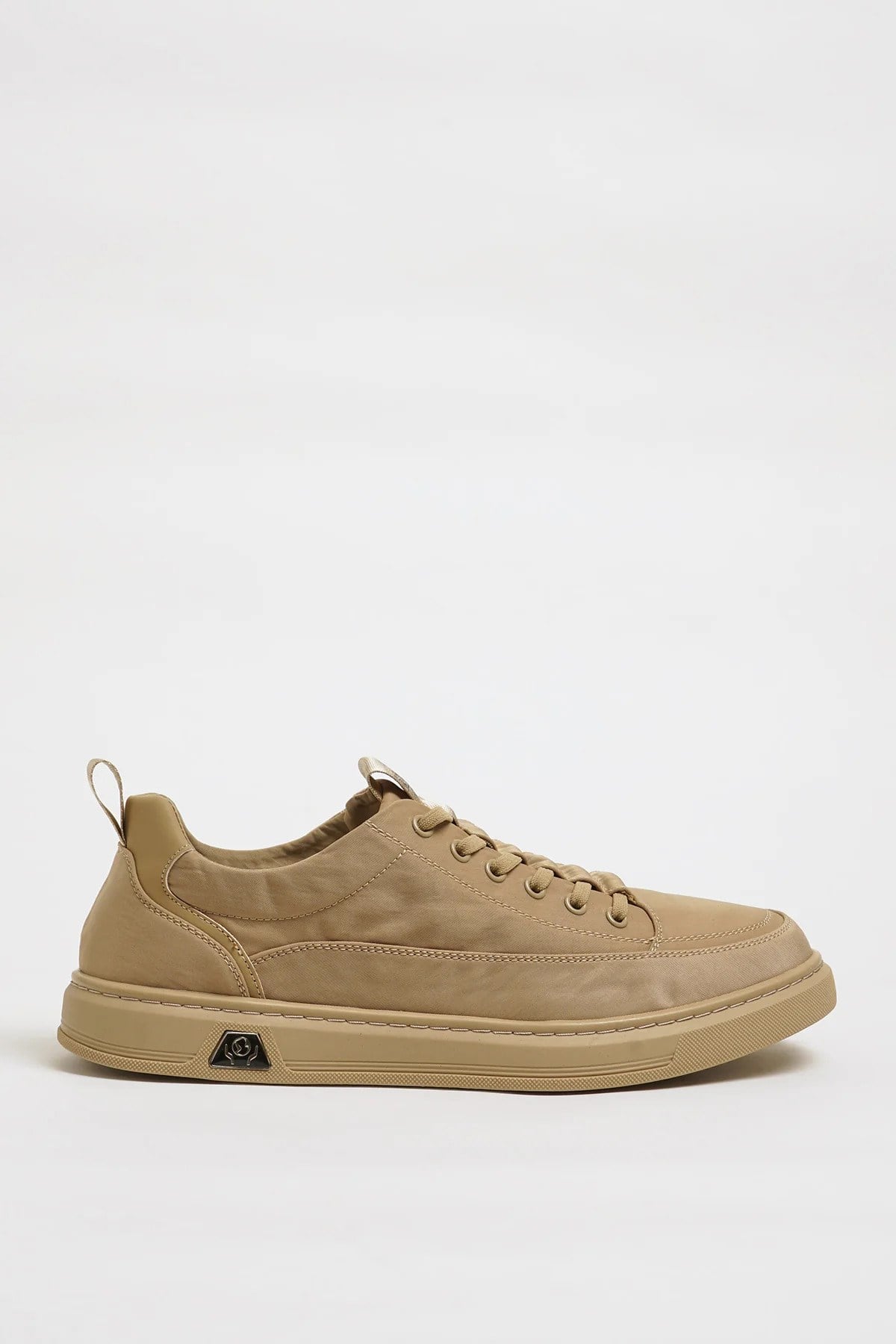 Tom Model Hakiki Örme Kumaş İthal Taban Sneaker Ayakkabı - BEJ