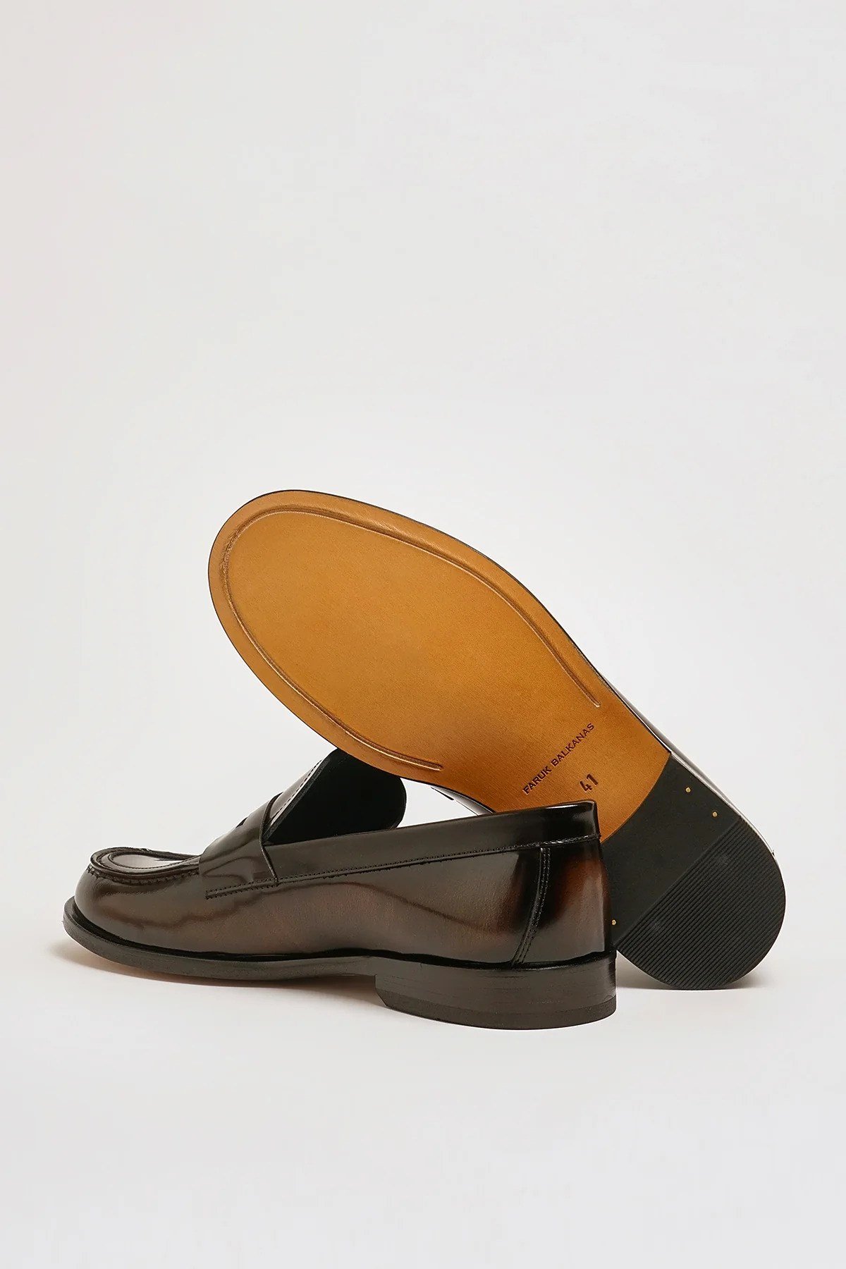 Tyson Model Hakiki Açma Deri Kösele Taban Loafer Ayakkabı - KAHVERENGİ