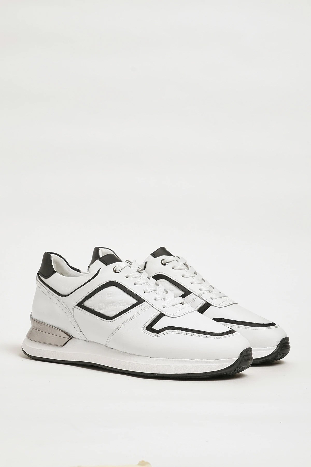 Walls Model Hakiki Kombinasyonlu Deri İthal Taban Sneaker Ayakkabı - BEYAZ