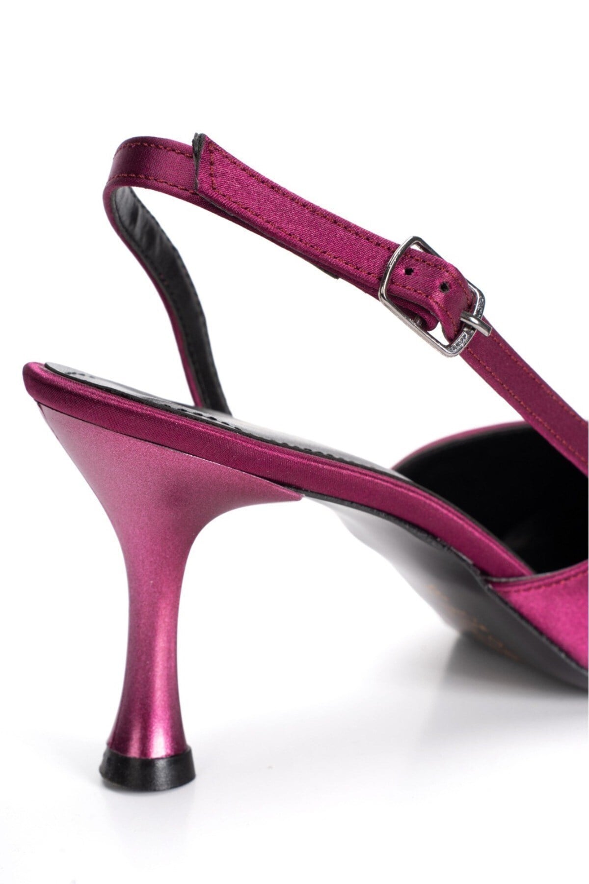 Kadın Sivri Burunlu Arkası Açık İnce Topuklu Mor Stiletto SEFERİ-F
