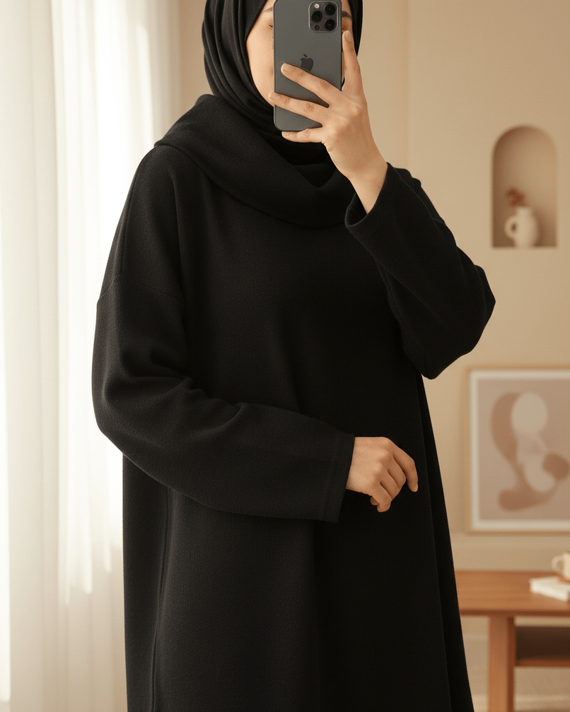 Balıkçı Yaka Yırtmaçlı Selanik Tunik   -Laci