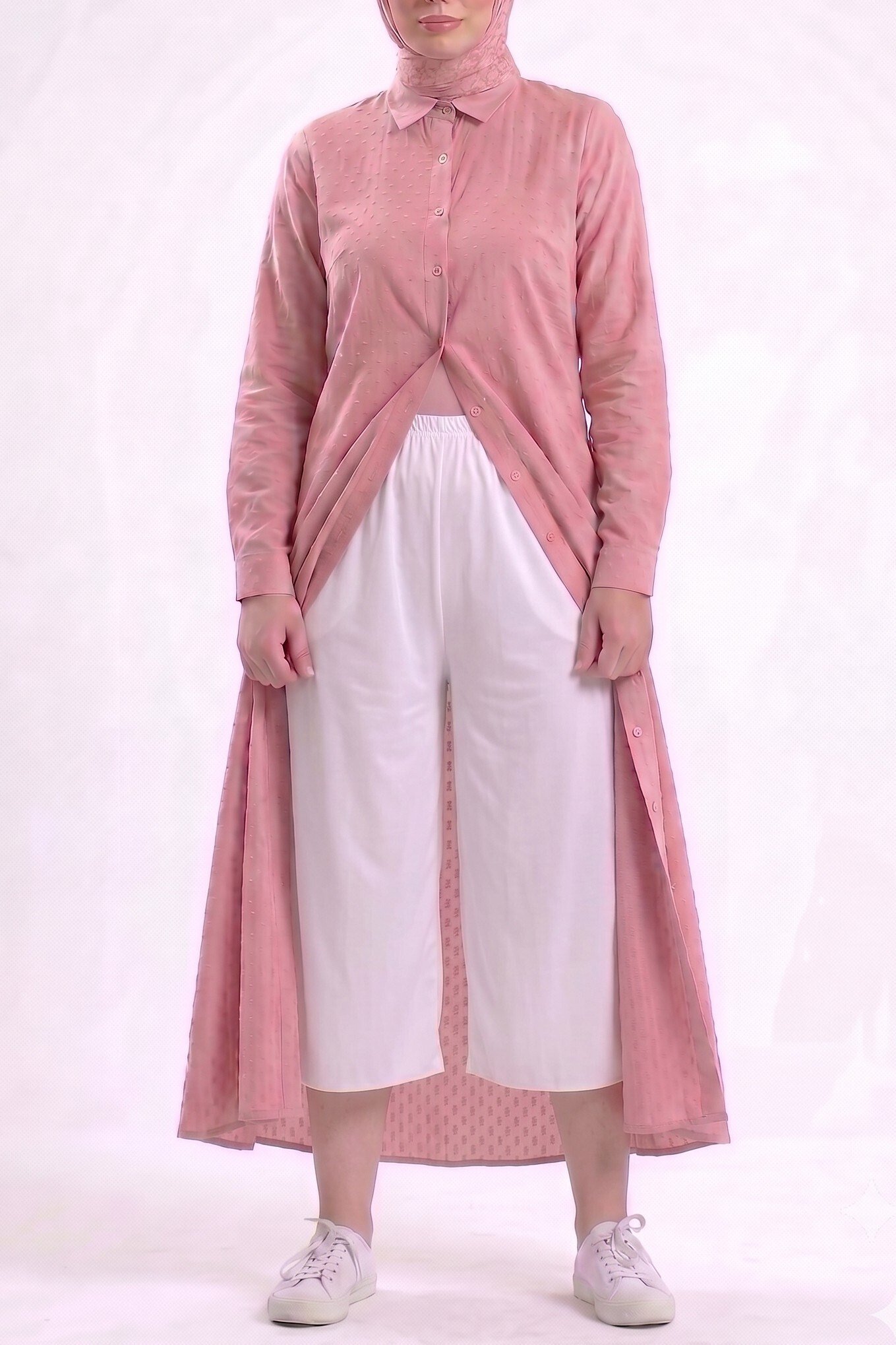 Beli Lastikli Pantolon İçlik  -Beyaz