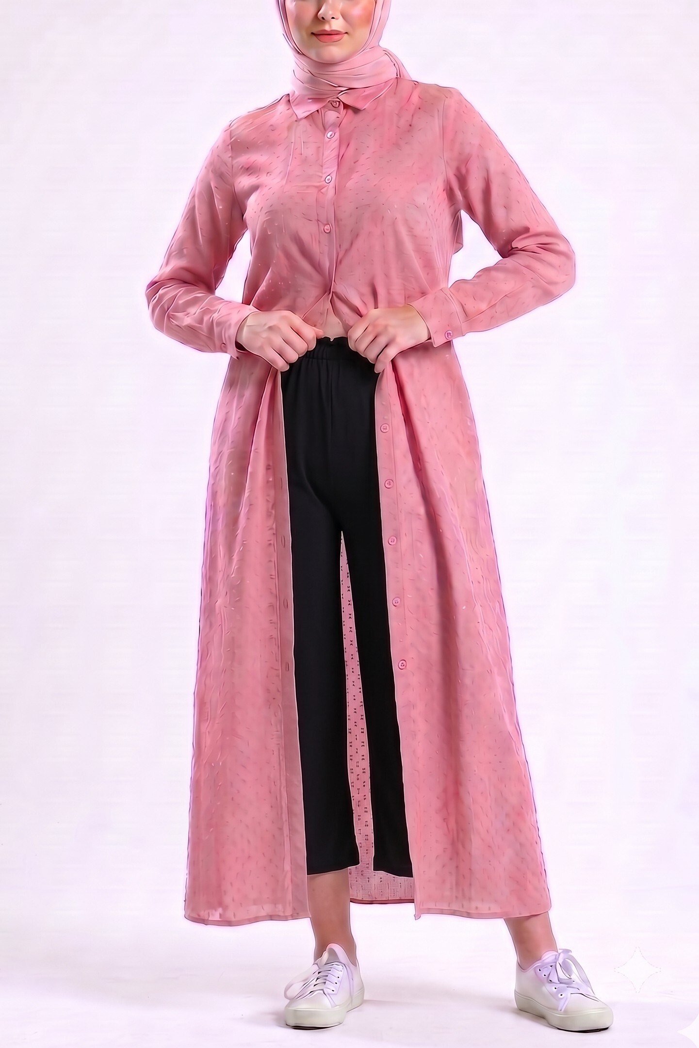 Beli Lastikli Pantolon İçlik  -Siyah