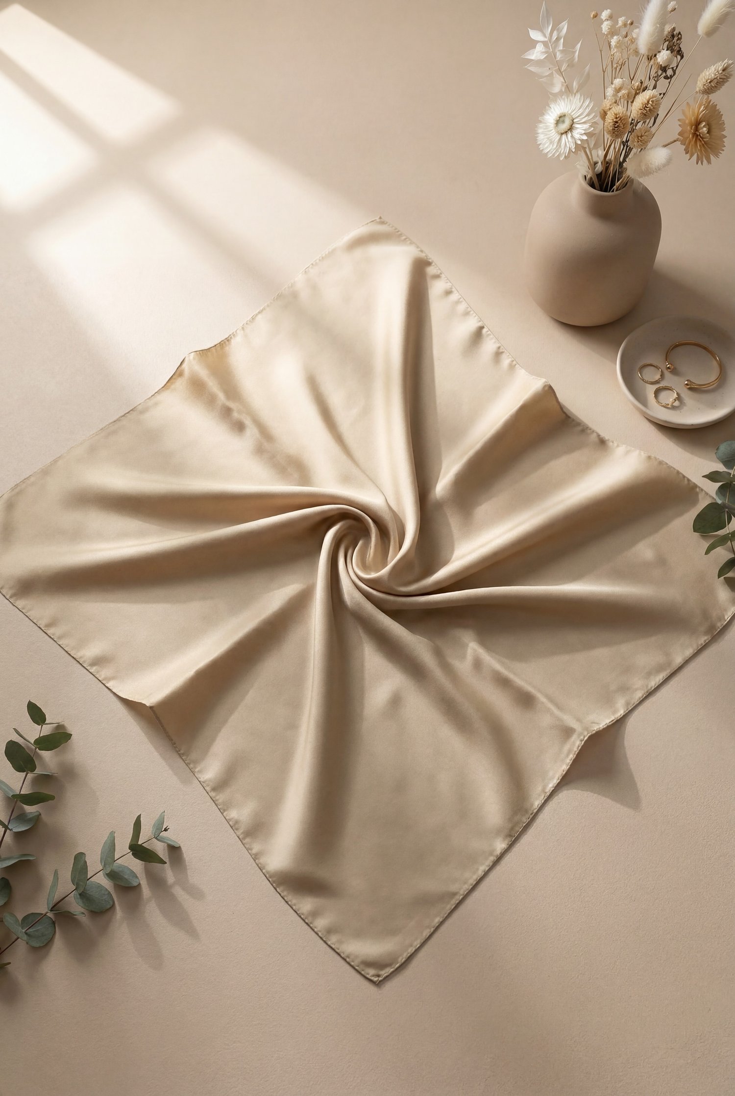 Düz Rayon Eşarp -Açık Vizon