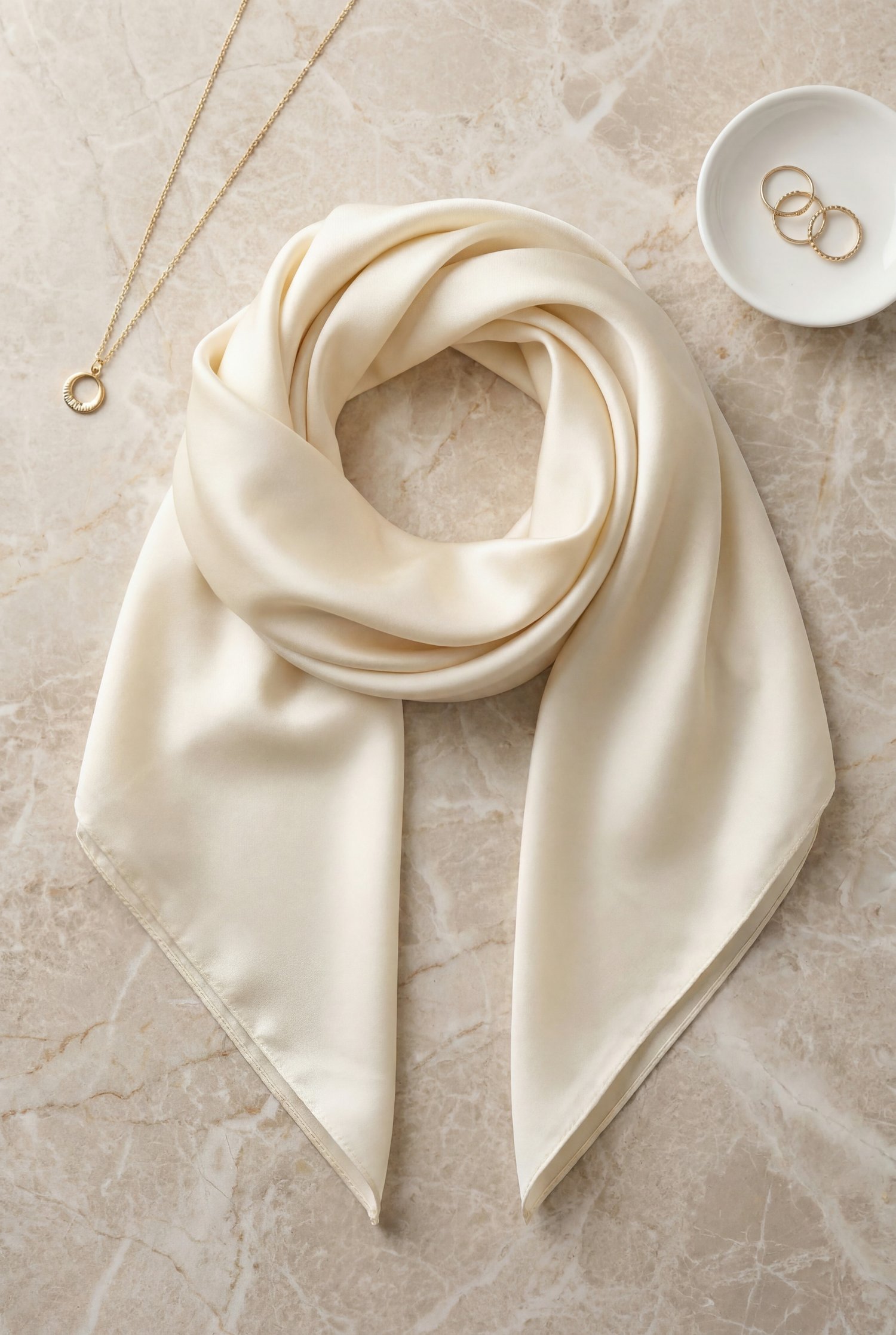 Düz Rayon Eşarp -Bej