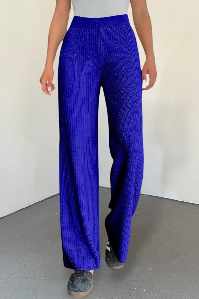 Fitilli Triko Pantolon -Saks