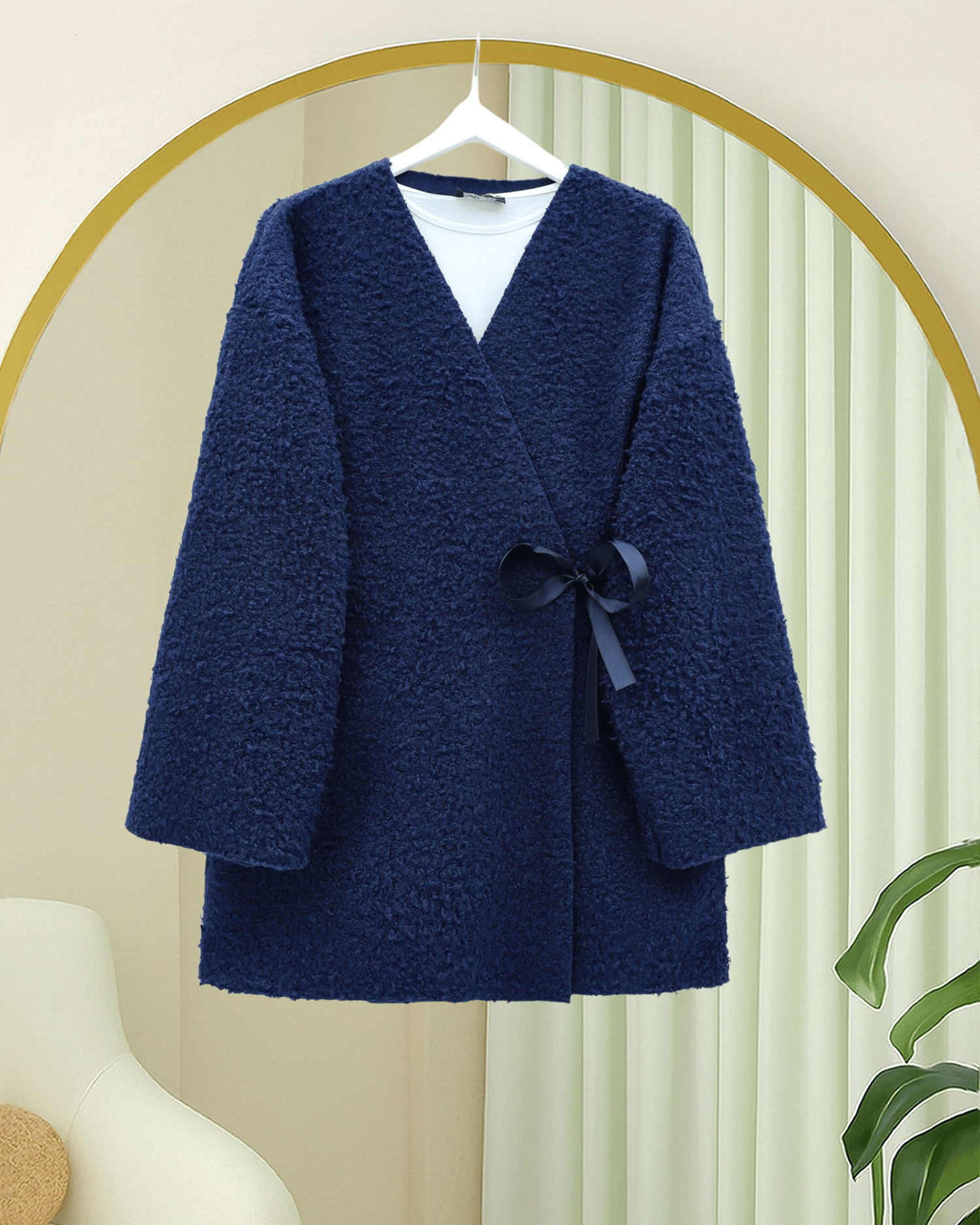 Yandan Bağlamalı Buklet Kimono   -Laci