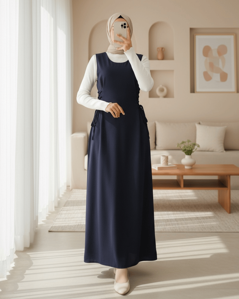 Yandan Bağlamalı Double Kumaş Jile  -Laci