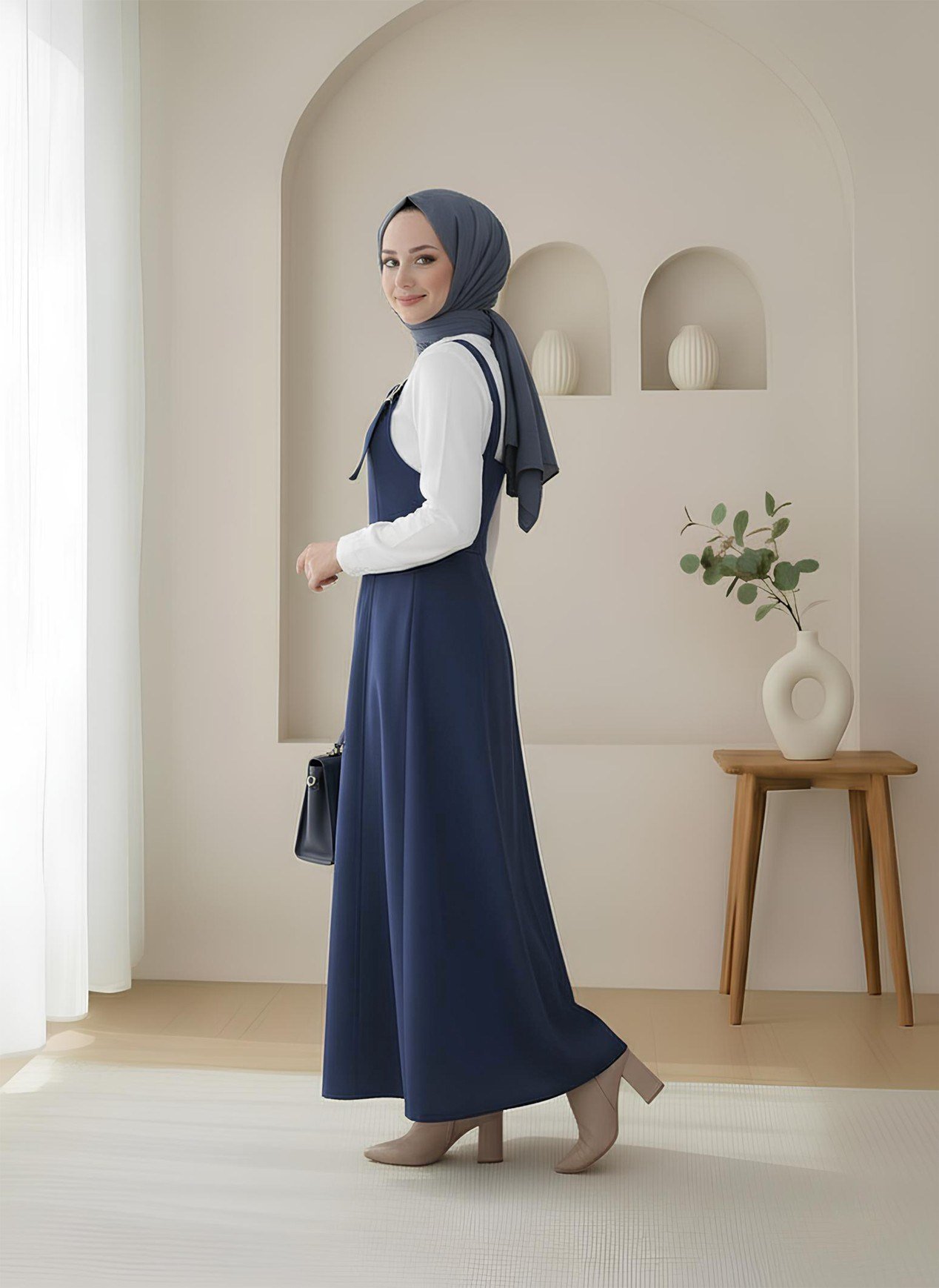 Yarım Fermuarlı Gabardin Jile  -Laci