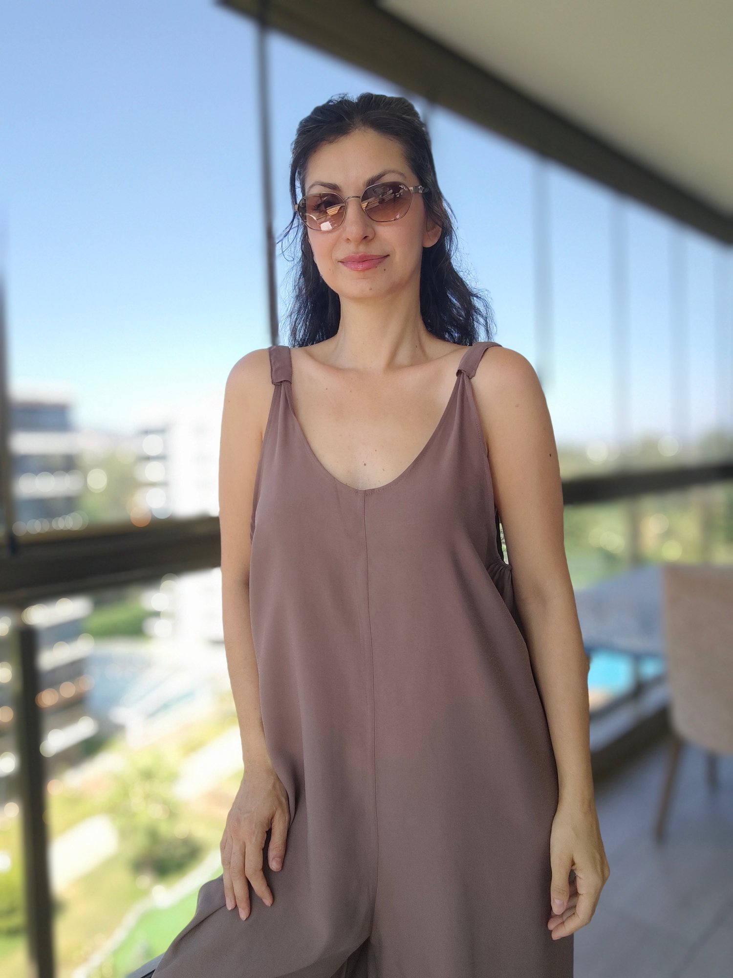 Askılı Tulum Vizon
