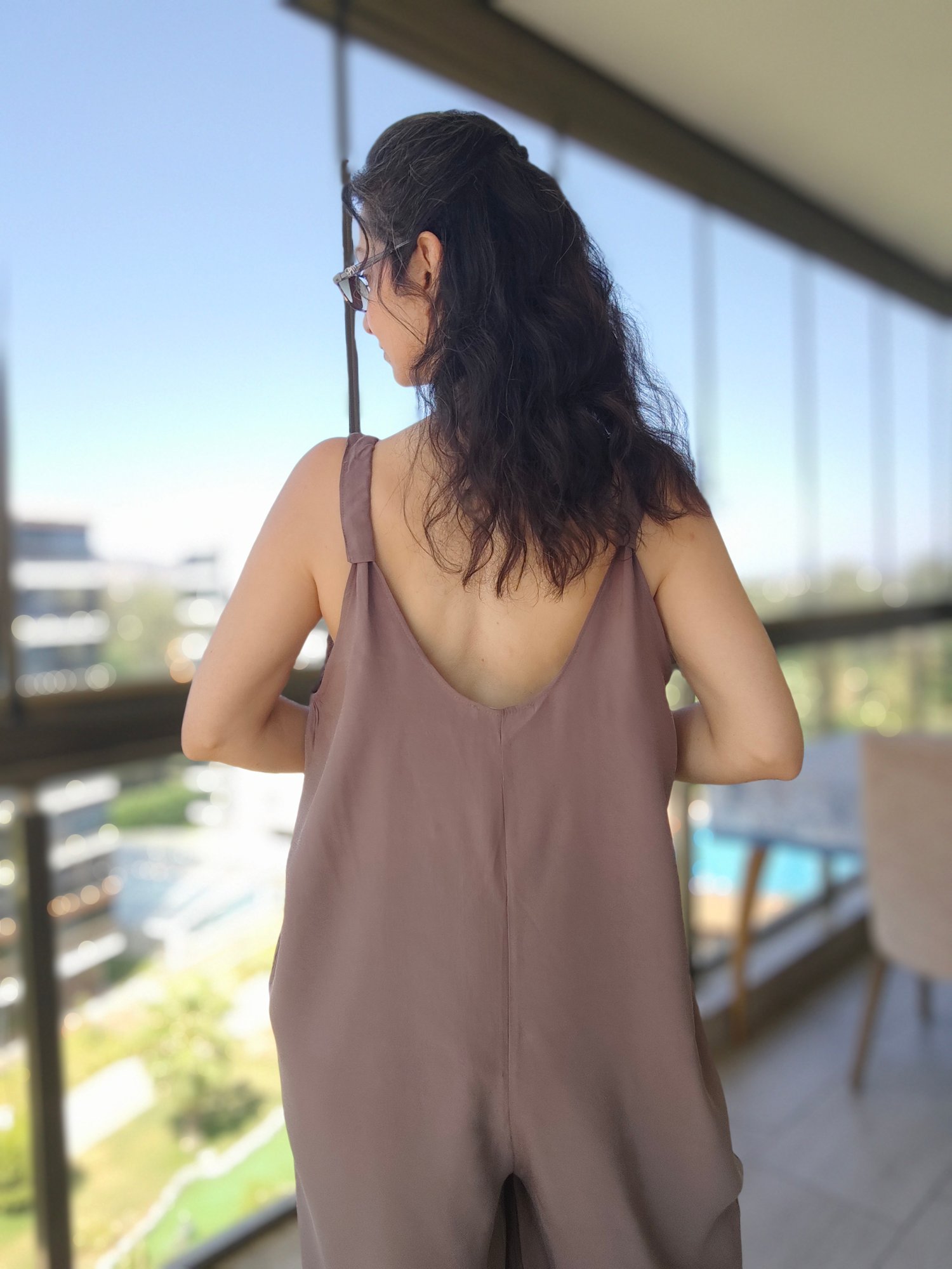 Askılı Tulum Vizon