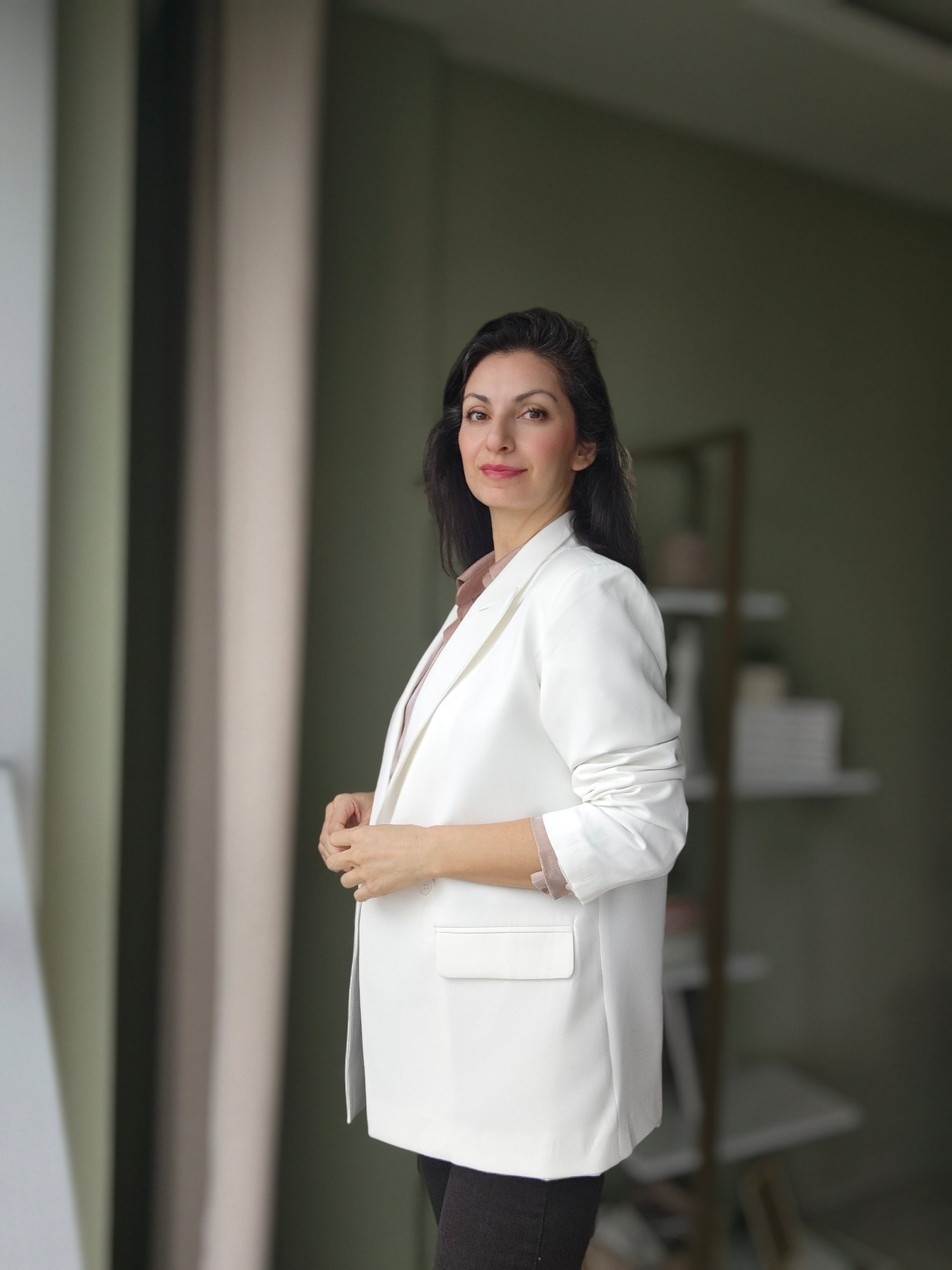 Beyaz Blazer Ceket