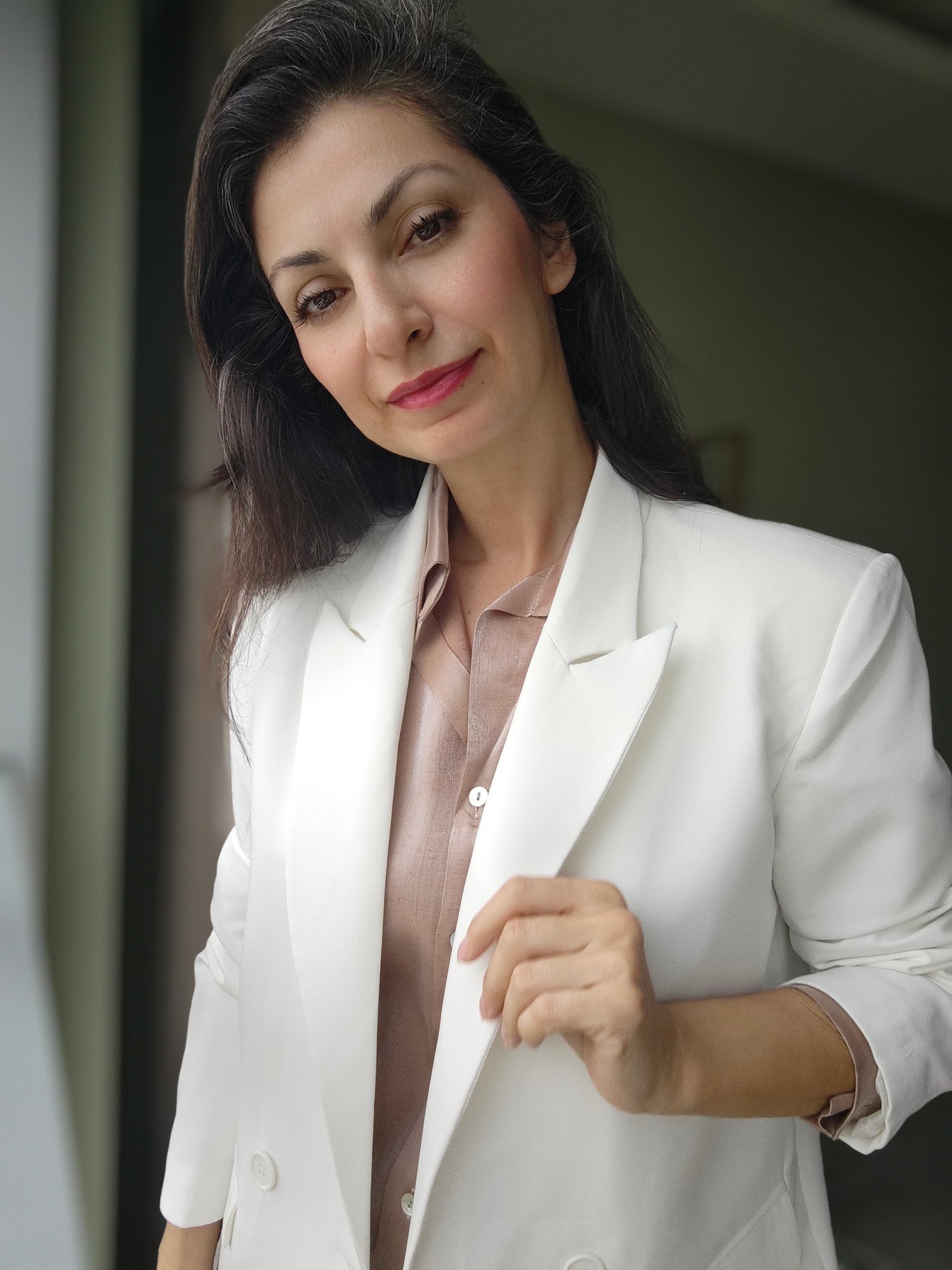 Beyaz Blazer Ceket