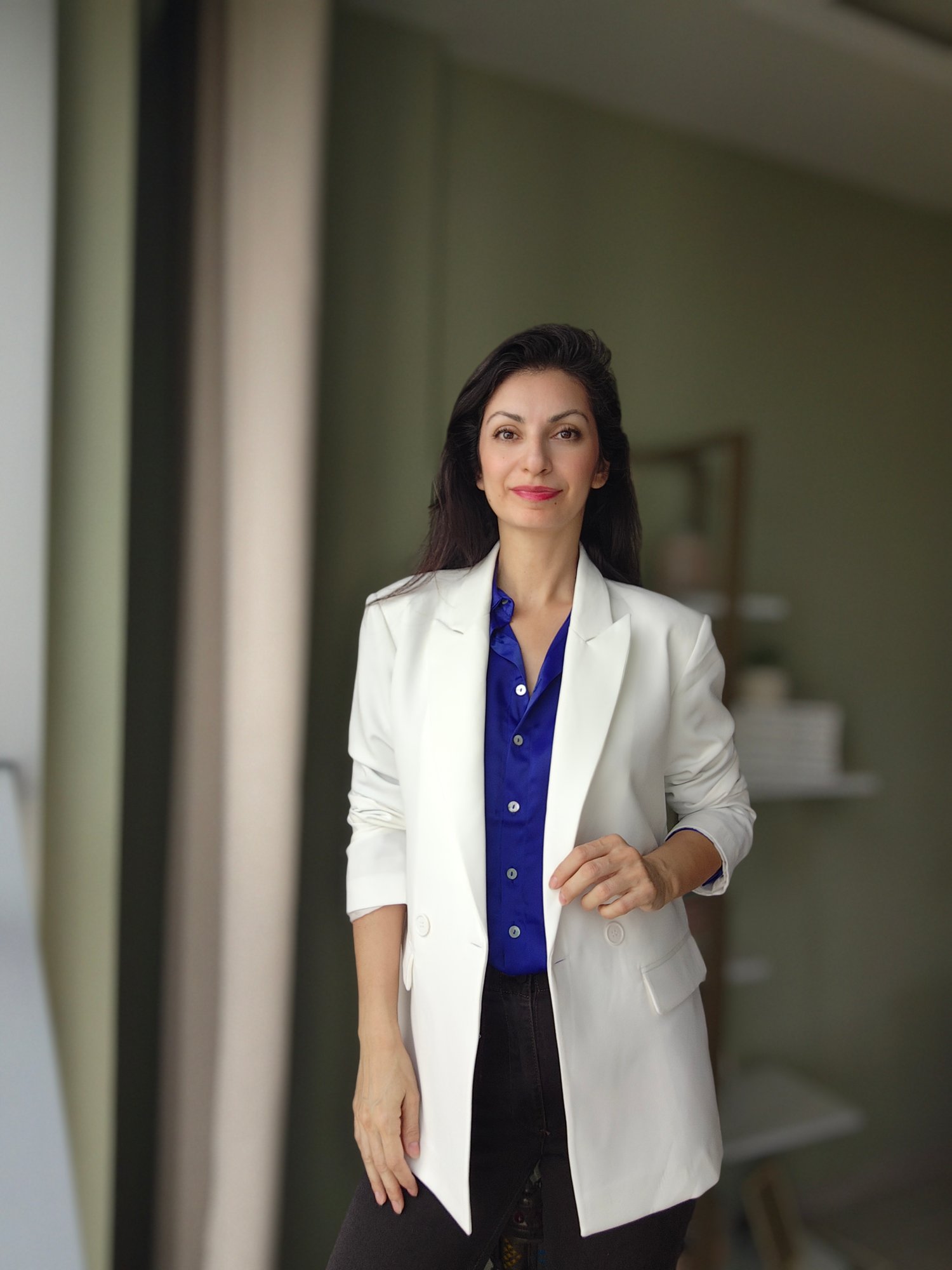 Beyaz Blazer Ceket