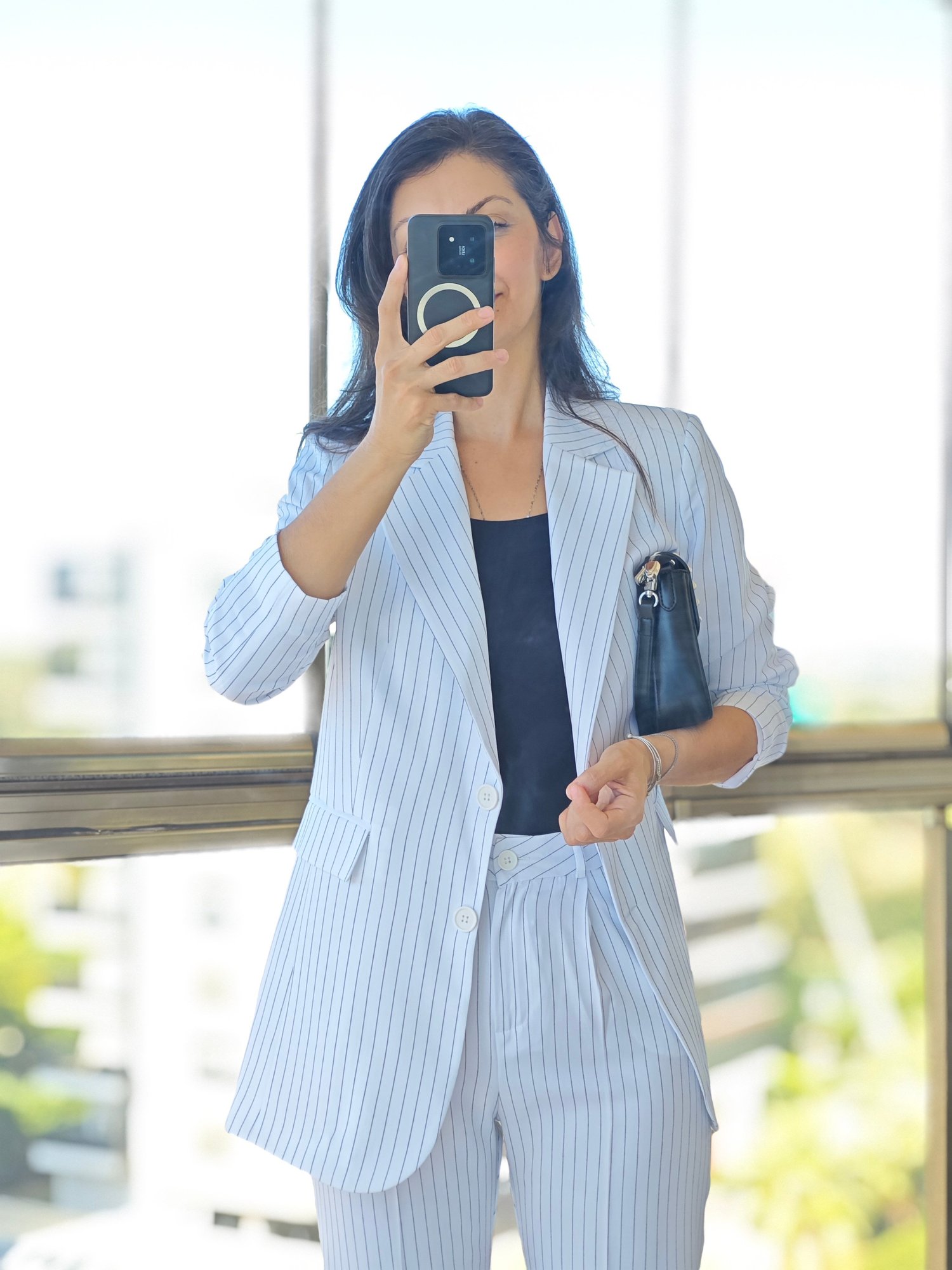 Çizgili Blazer Ceket