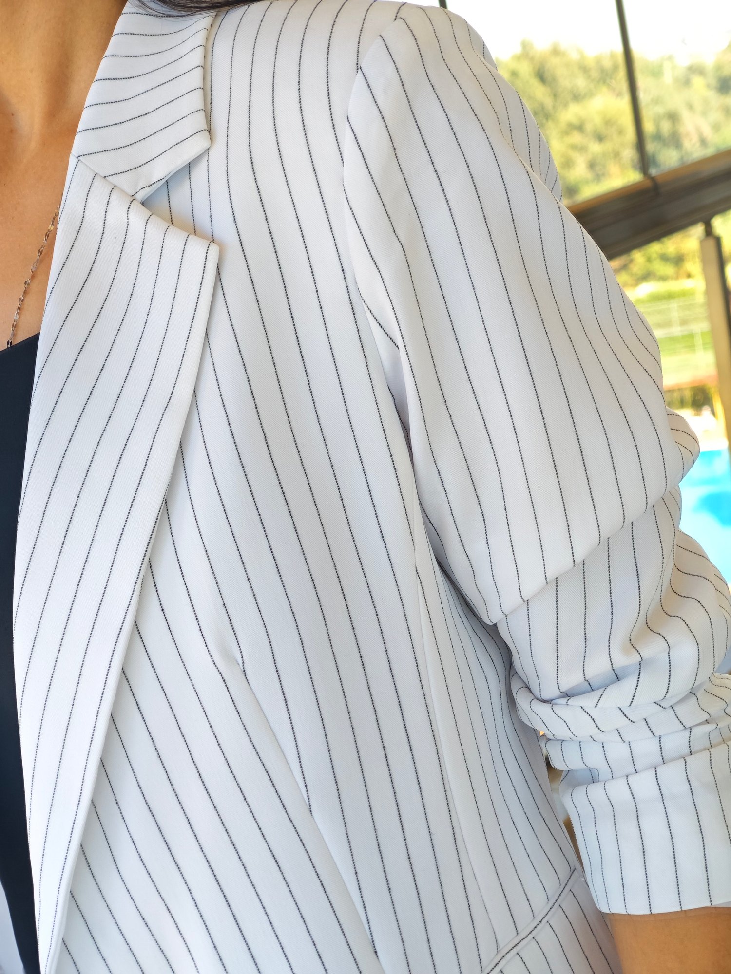 Çizgili Blazer Ceket