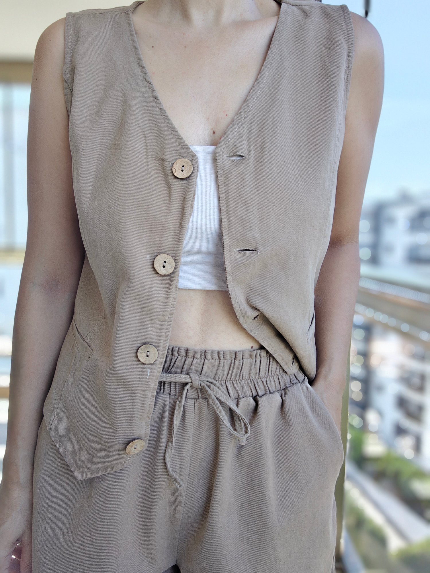 COTTON YELEK CAMEL