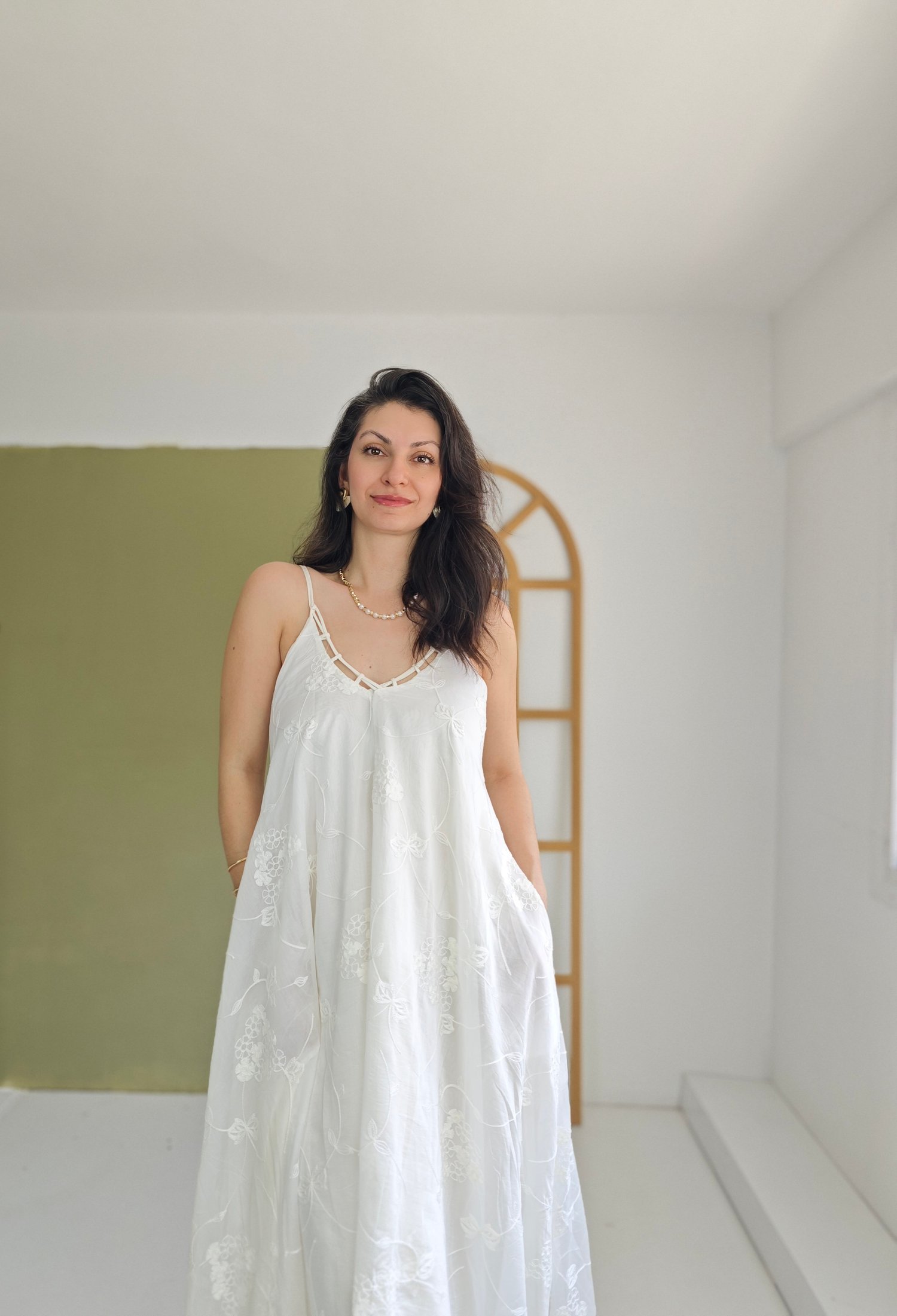 Ekru Elbise 