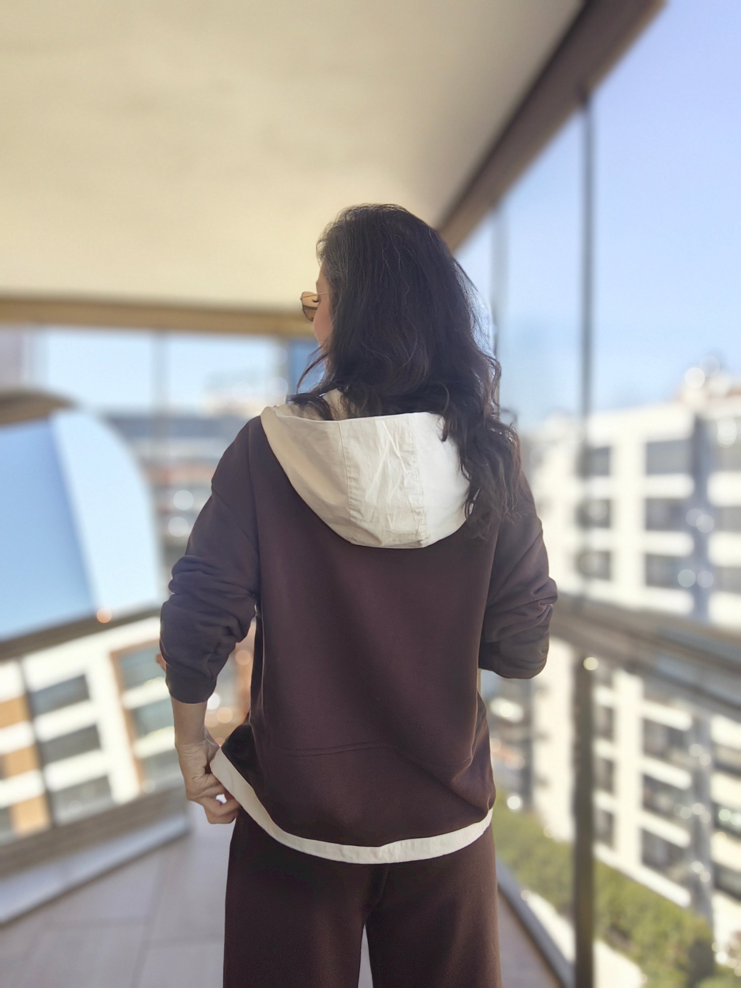 Garnili Eşofman Takımı Kahve