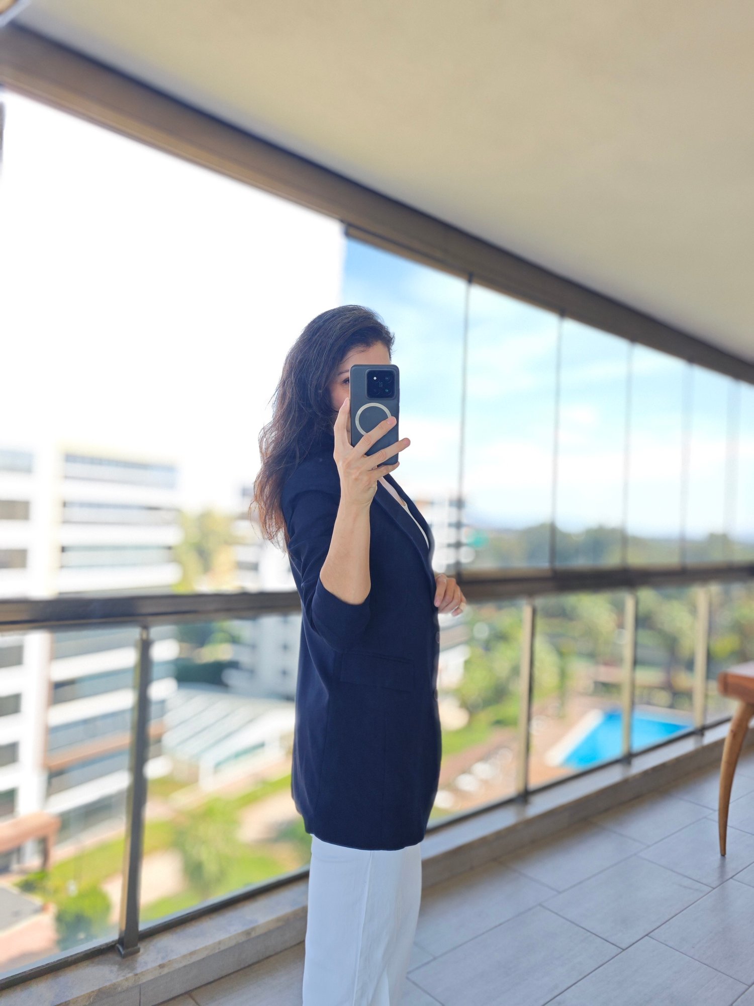 Lacivert Astarlı Blazer Ceket