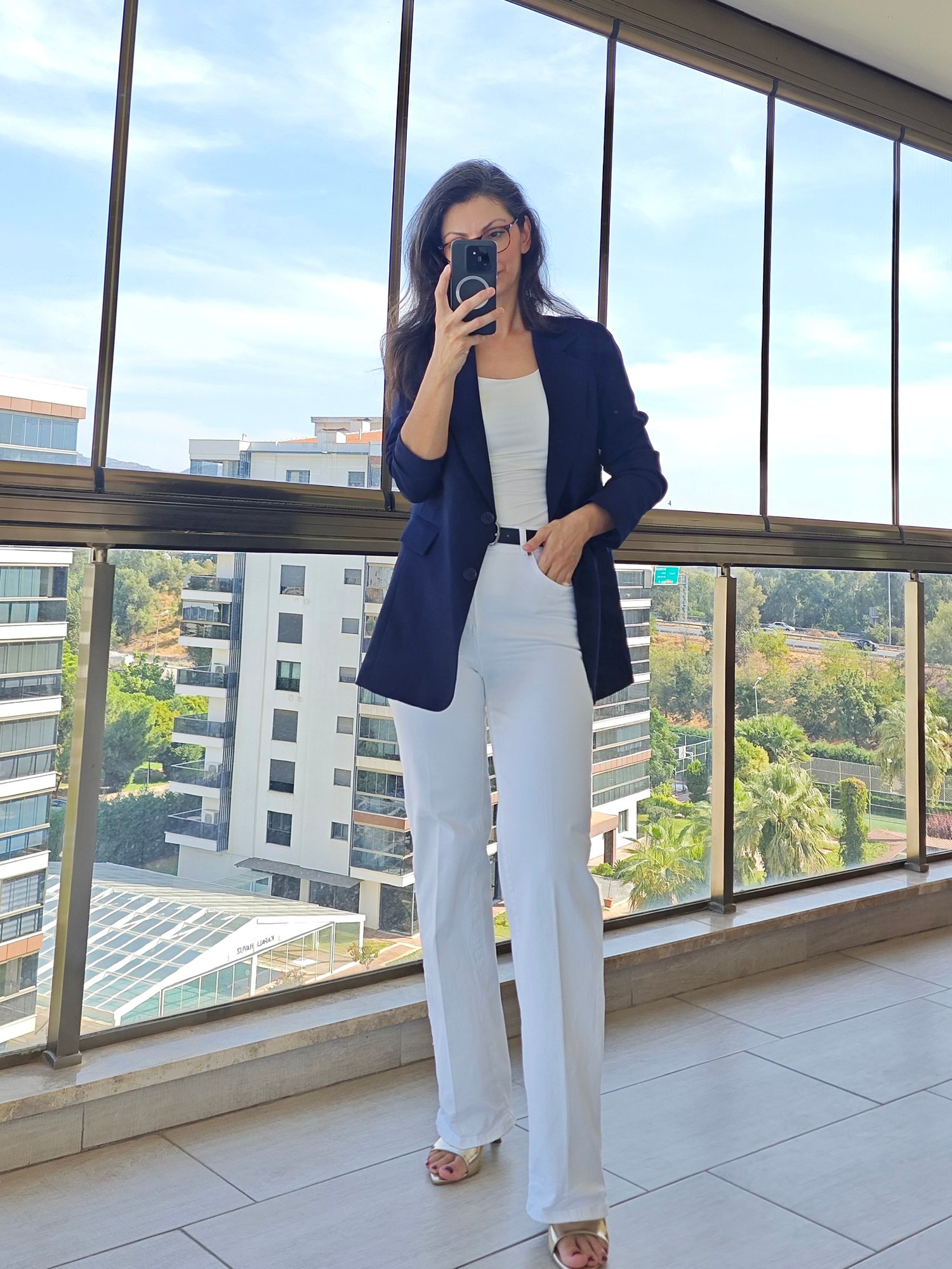 Lacivert Astarlı Blazer Ceket