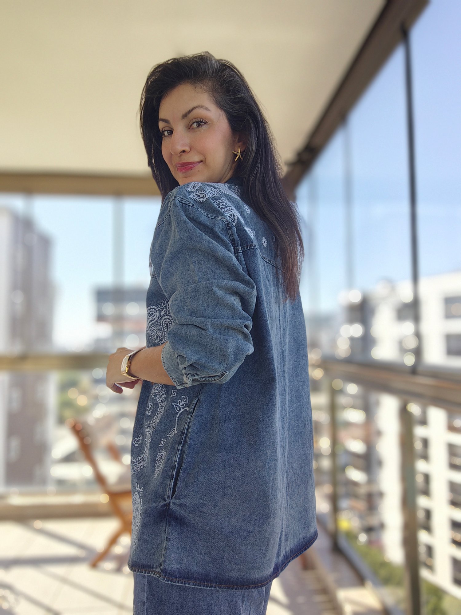 Marka Model Nakışlı Jean Takım