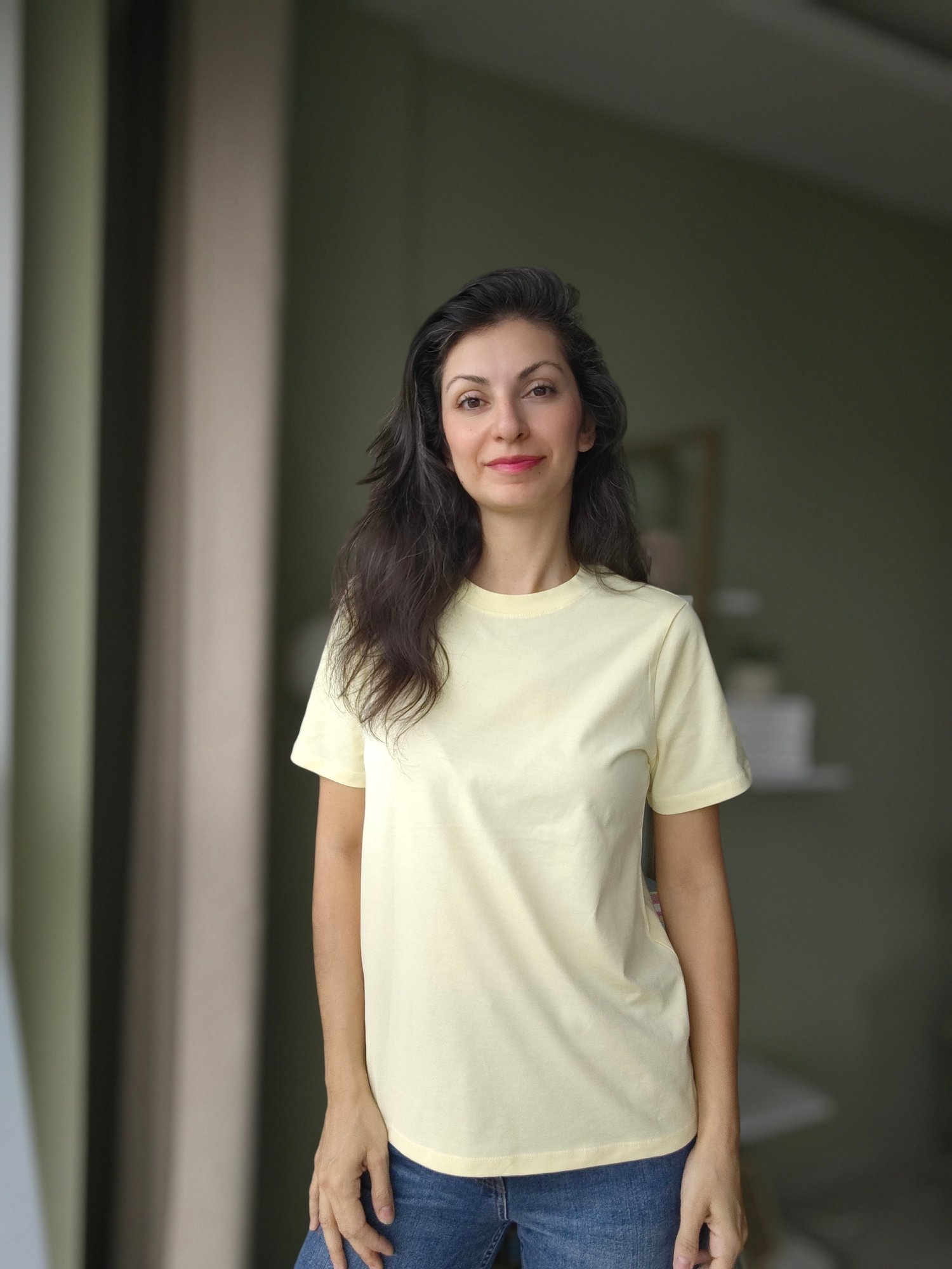 Sıfır Yaka Tshirt A.Sarı