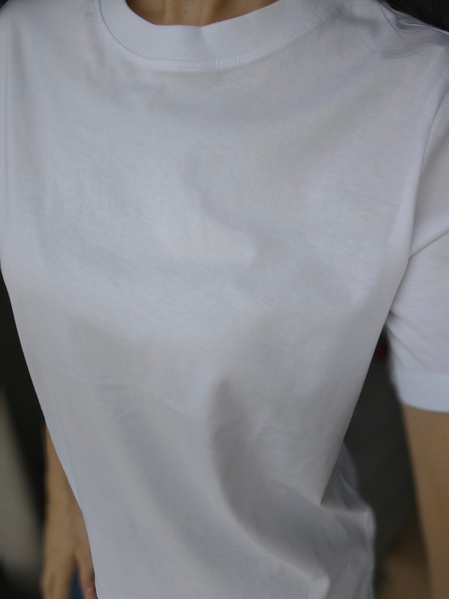 Sıfır Yaka Tshirt Beyaz
