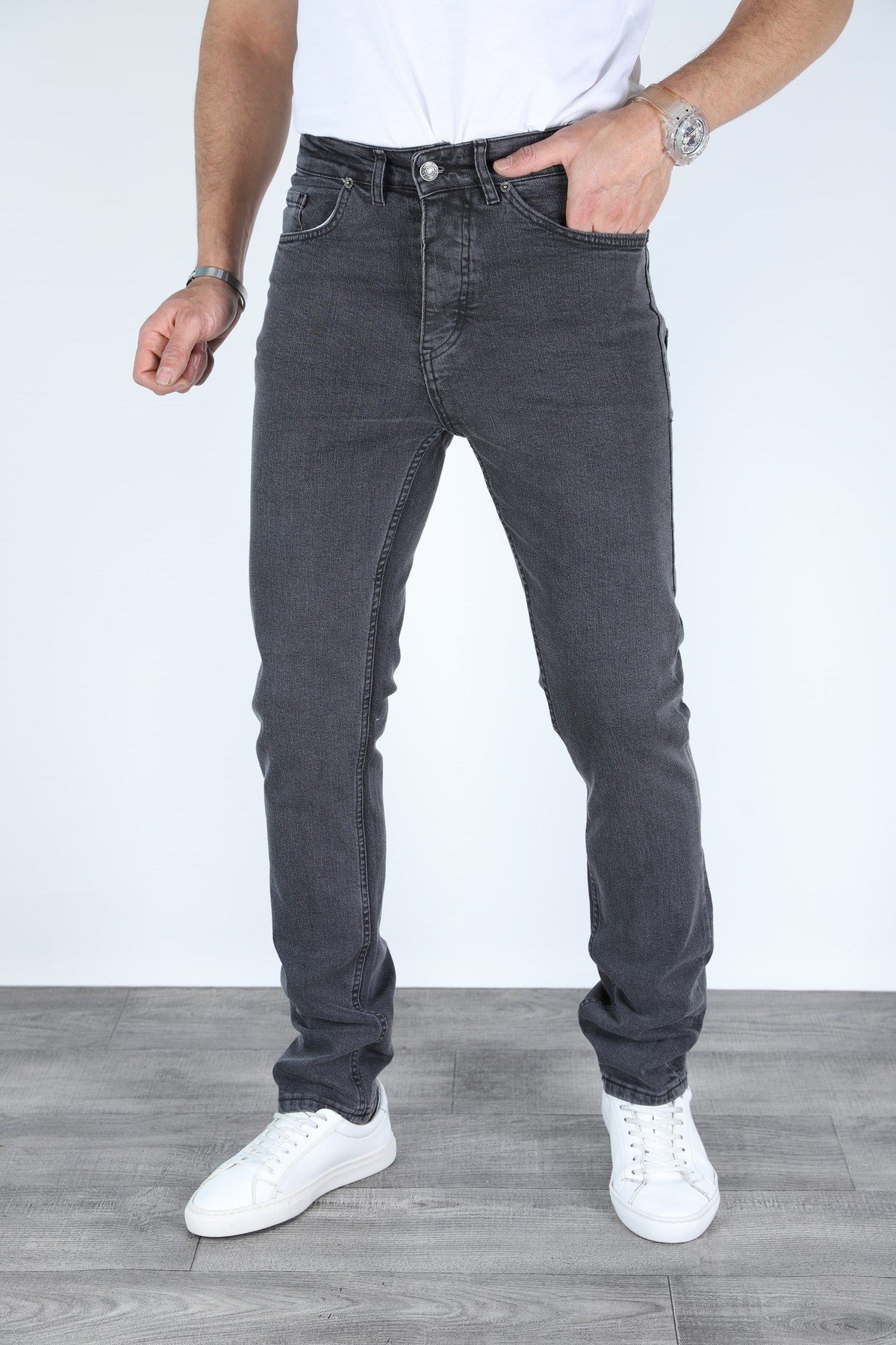 REGULAR KALIP GRİ ERKEK KOT PANTOLON
